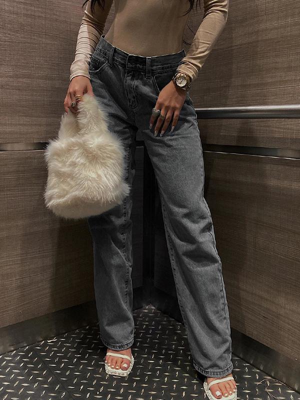 Back Distressed Baggy Ripped Jeans Product Image