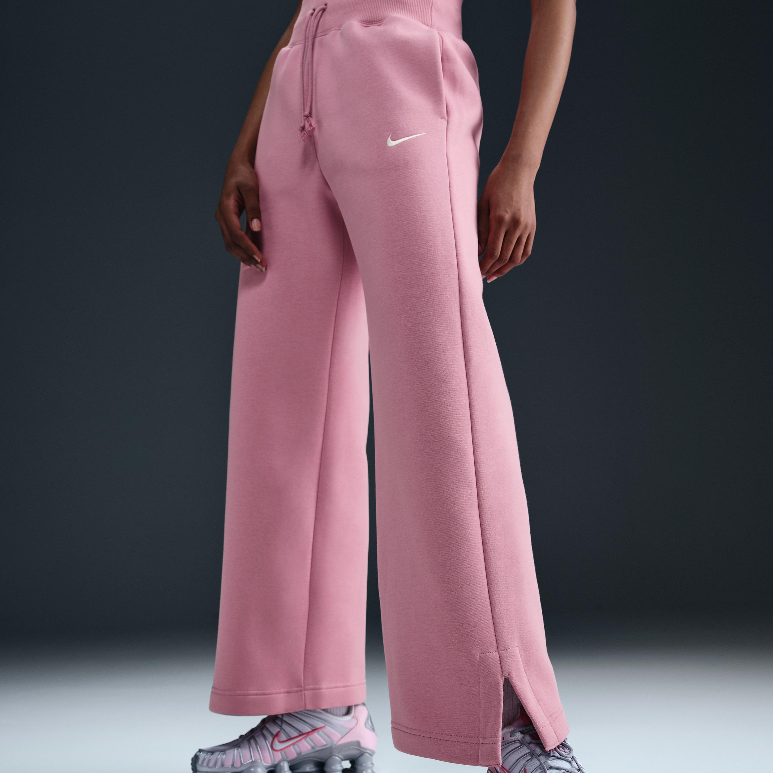 Womens Nike Sportswear Phoenix Fleece High-Waisted Wide-Leg Sweatpants | DQ5615-233 Product Image