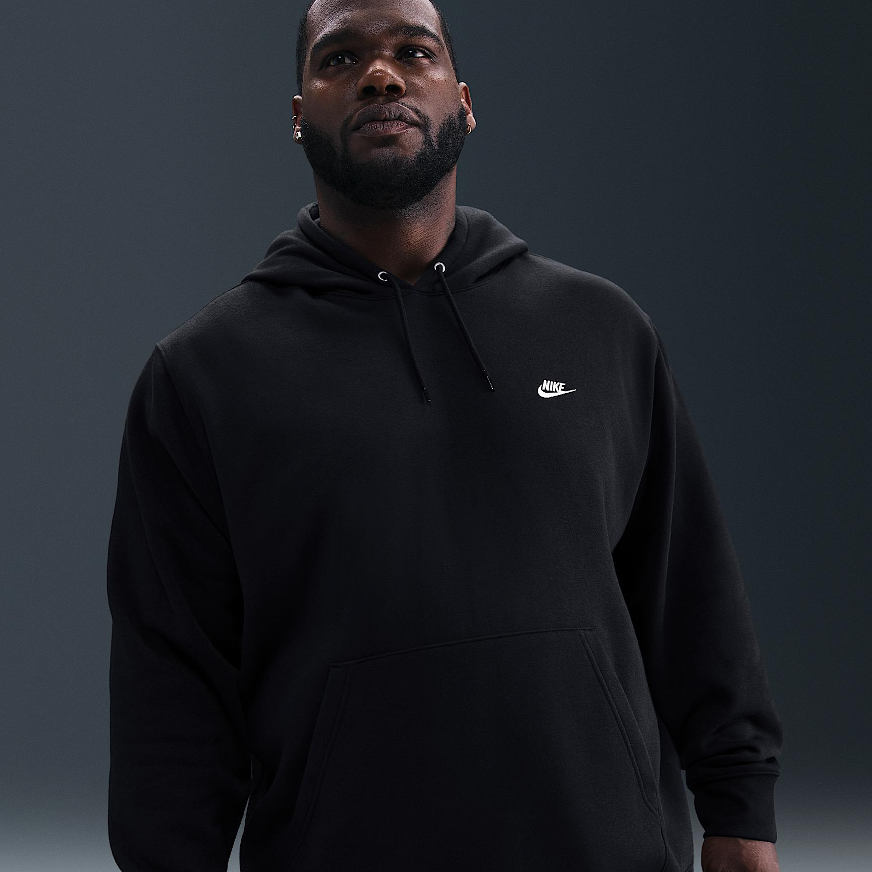 Nike Mens Club Pullover Fleece Hoodie | FN3859-010 Product Image