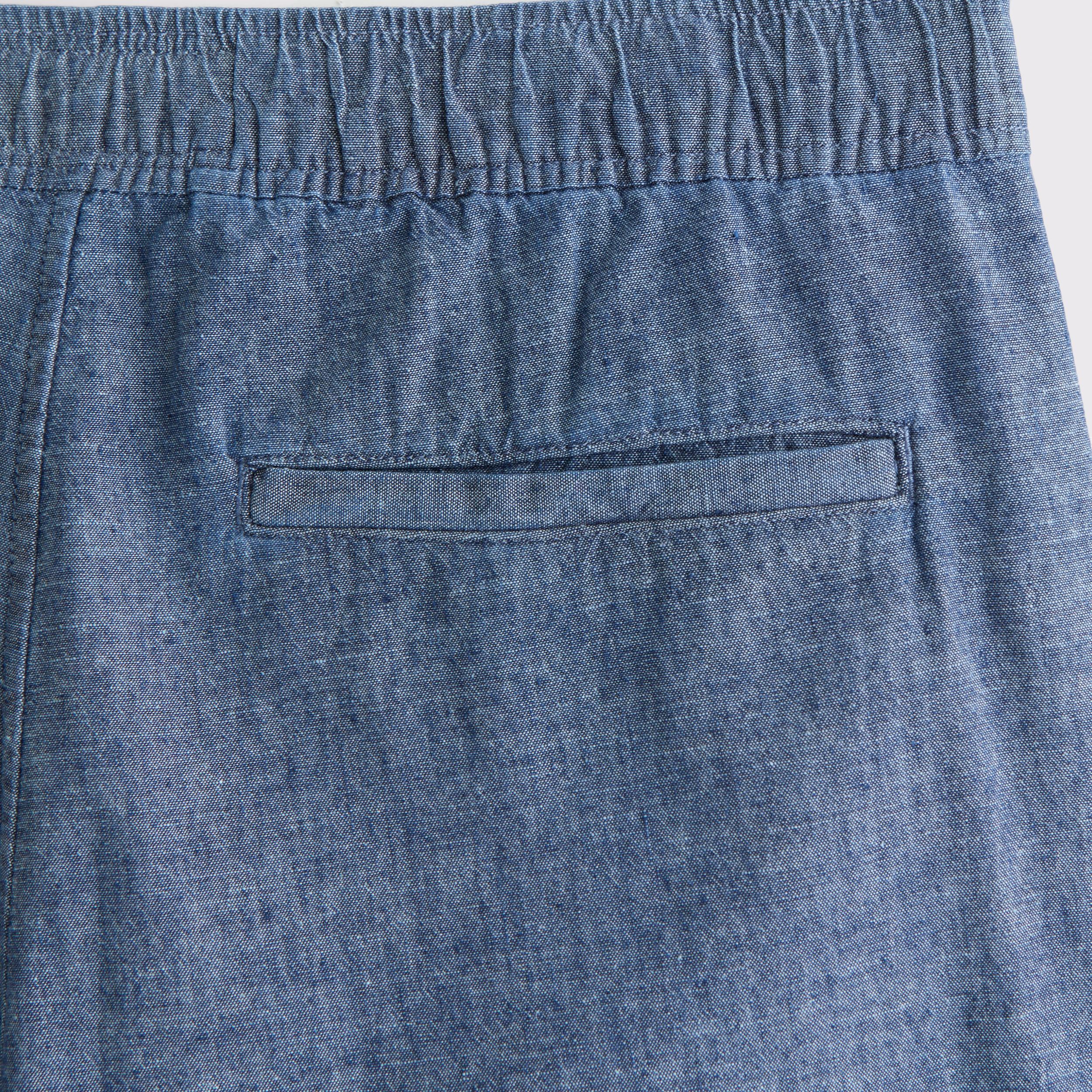 Loose Linen-Blend Pull-On Pant Product Image