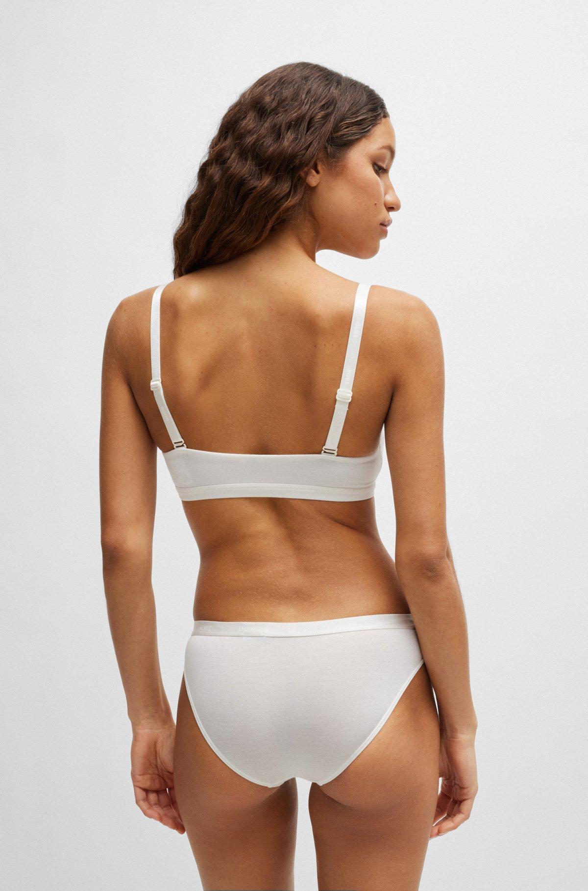 BOSS - Stretch-jersey briefs with logo waistband - White Product Image