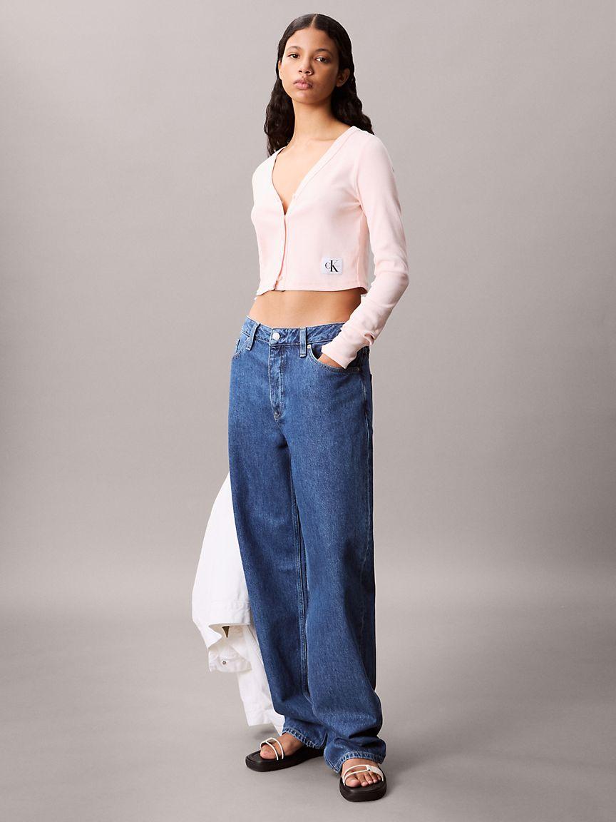 Ribbed Cropped Cardigan  Product Image