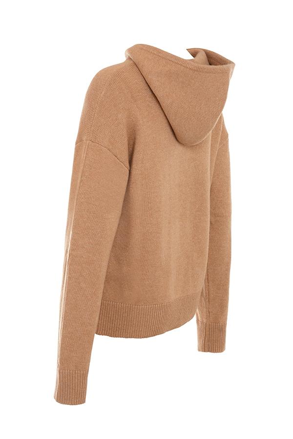 Jionni  camel cashmere blend hoodie - sale Product Image