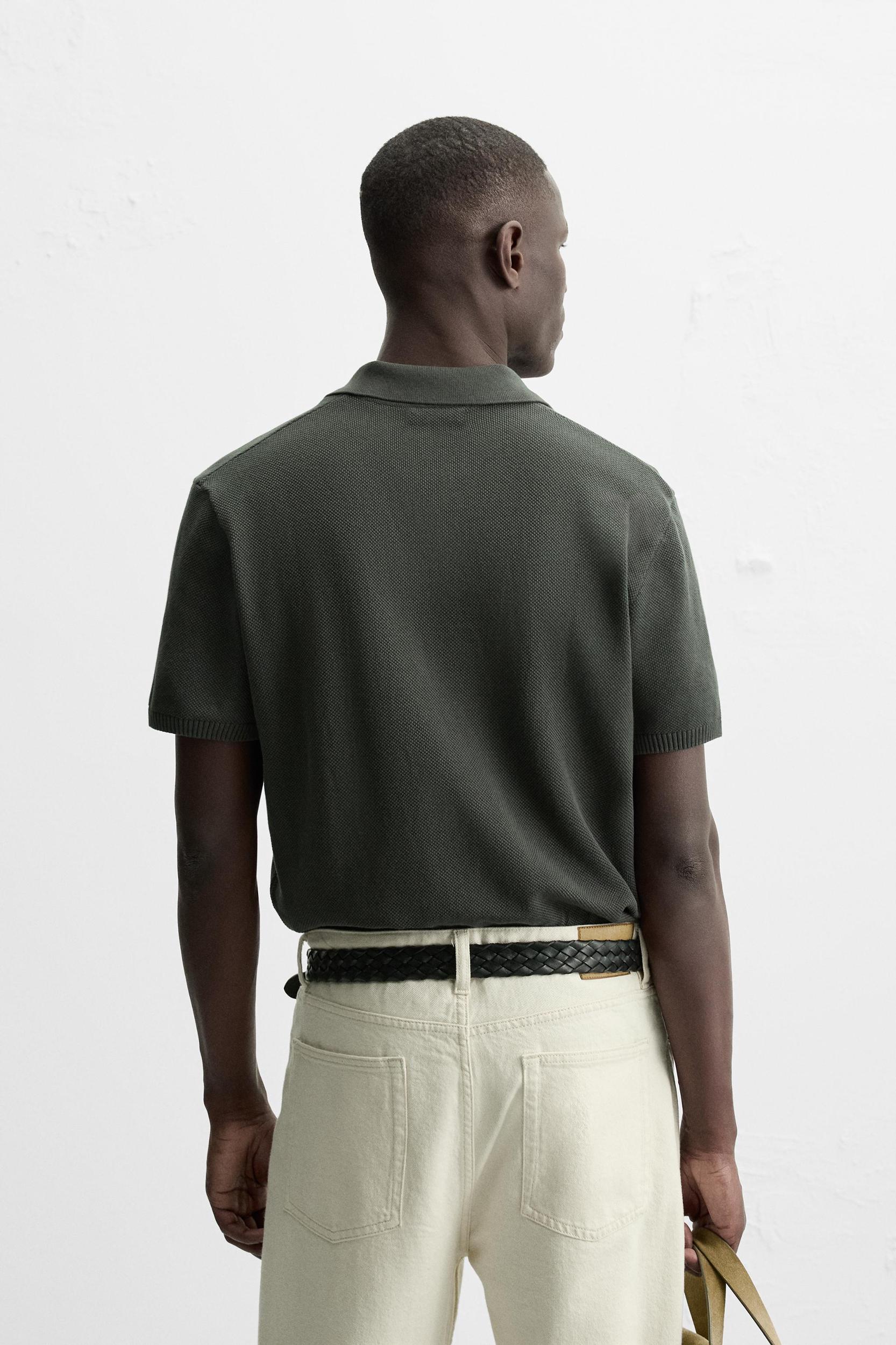 TEXTURED KNIT POLO Product Image