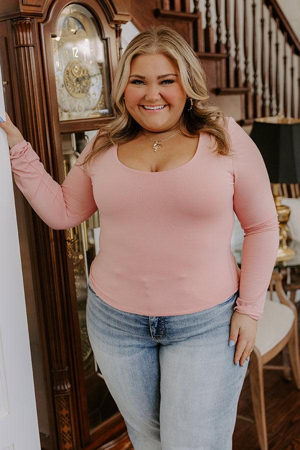 Sassy and Chic Top in Pink Curves Product Image