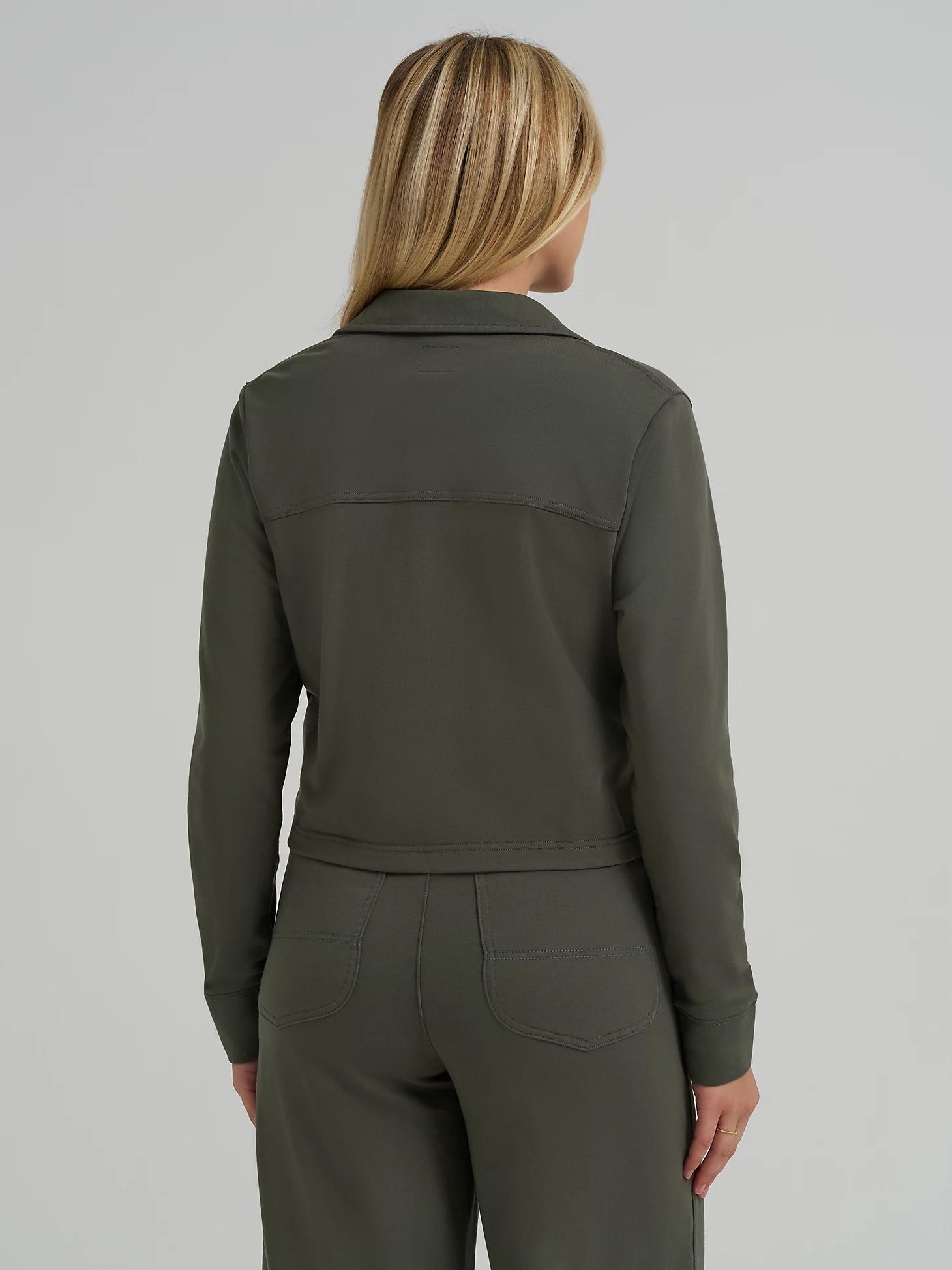 Women's All Purpose Solid Knit Button Down Shirt | Women's Tops & Tees | Lee® Product Image