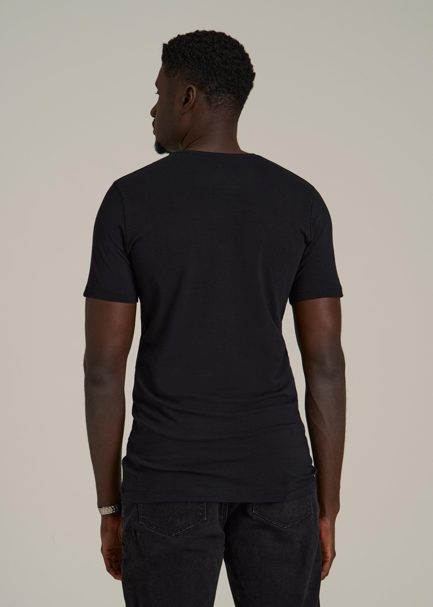 The Essential SLIM-FIT Crewneck Tee for Tall Men in Black Male Product Image