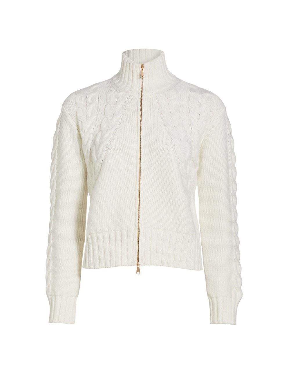 Womens Mabel Zip-Up Knit Cardigan Product Image