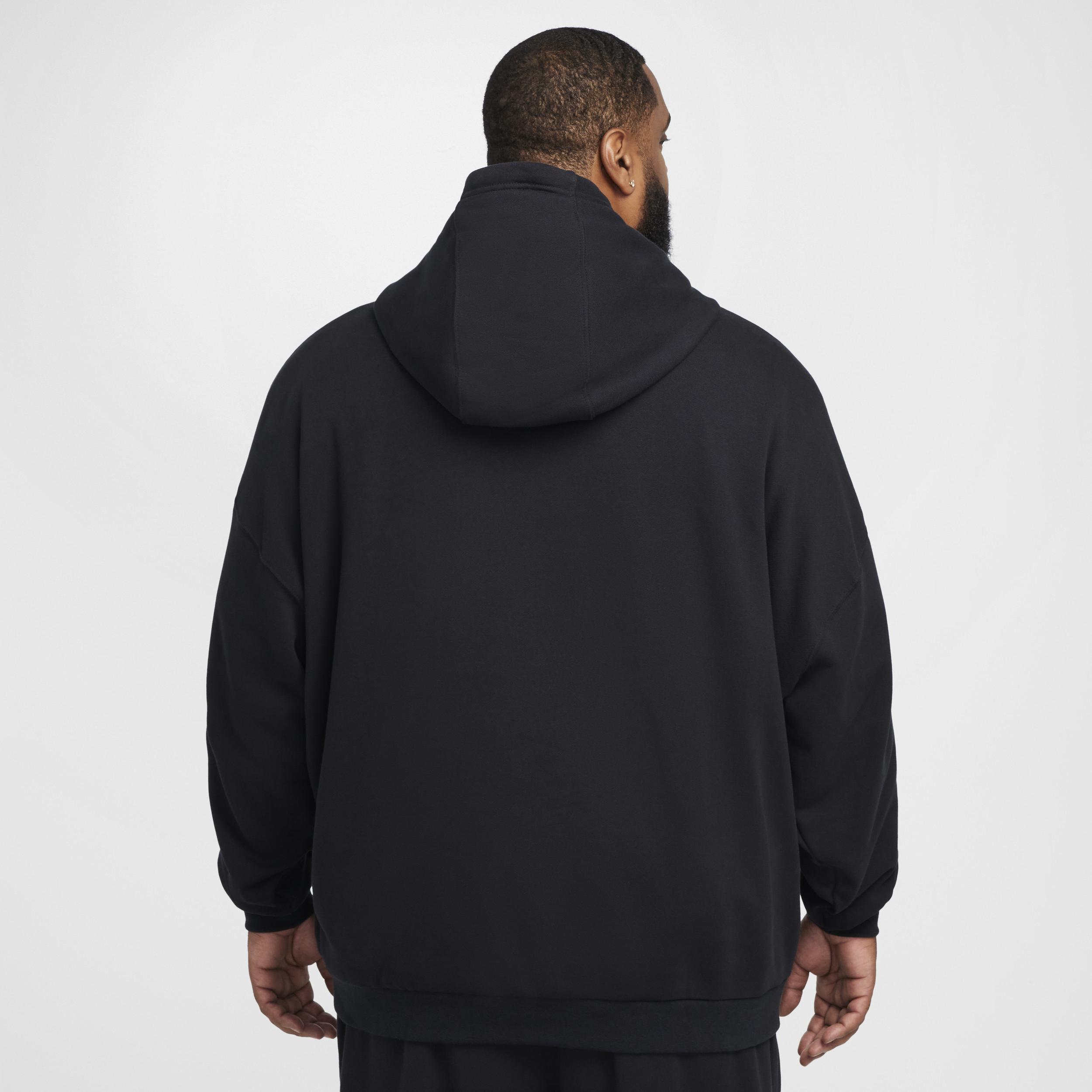 Nike Mens Club Fleece Oversized French Terry Pullover Hoodie | HJ1816-010 Product Image