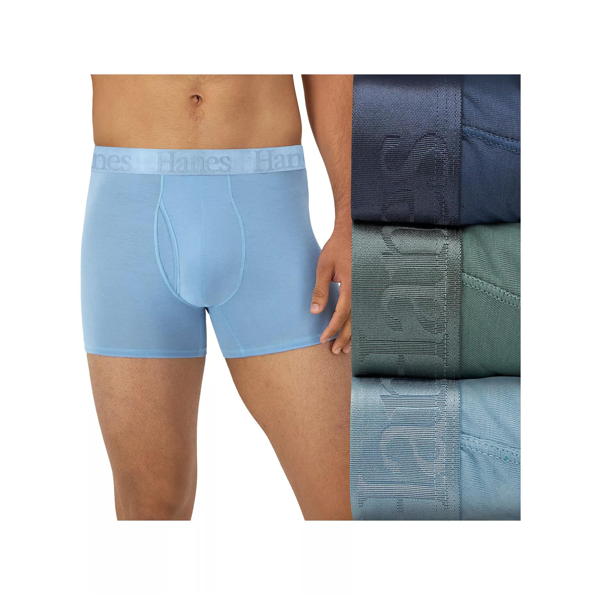 Men's Hanes Originals 3-Pack Ultimate SuperSoft Trunks,  Product Image