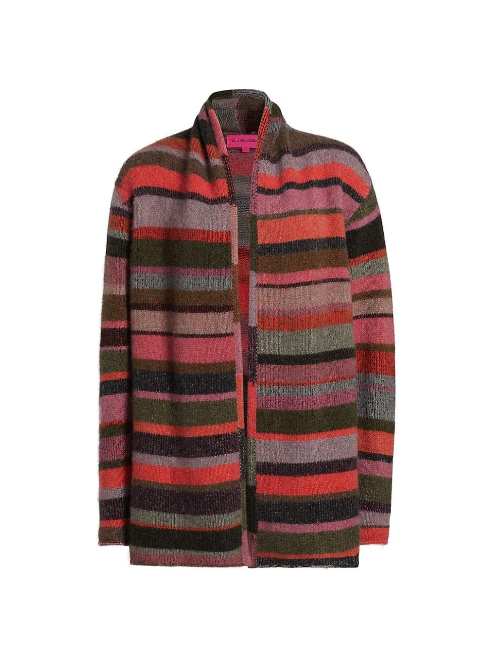 Womens Striped Italy Smoking Cardigan - Product Image