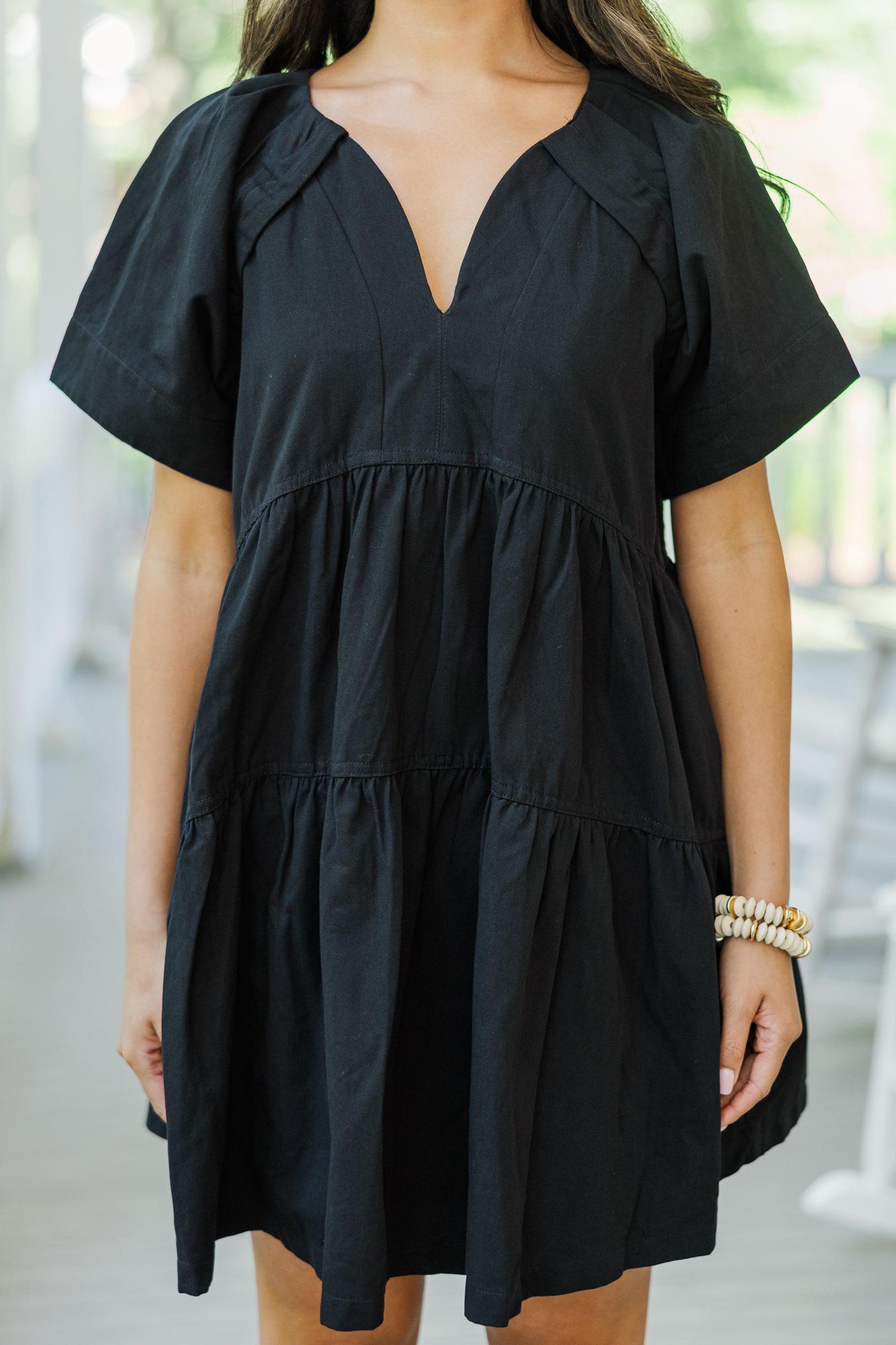 It Could Be You Black Babydoll Dress Female Product Image