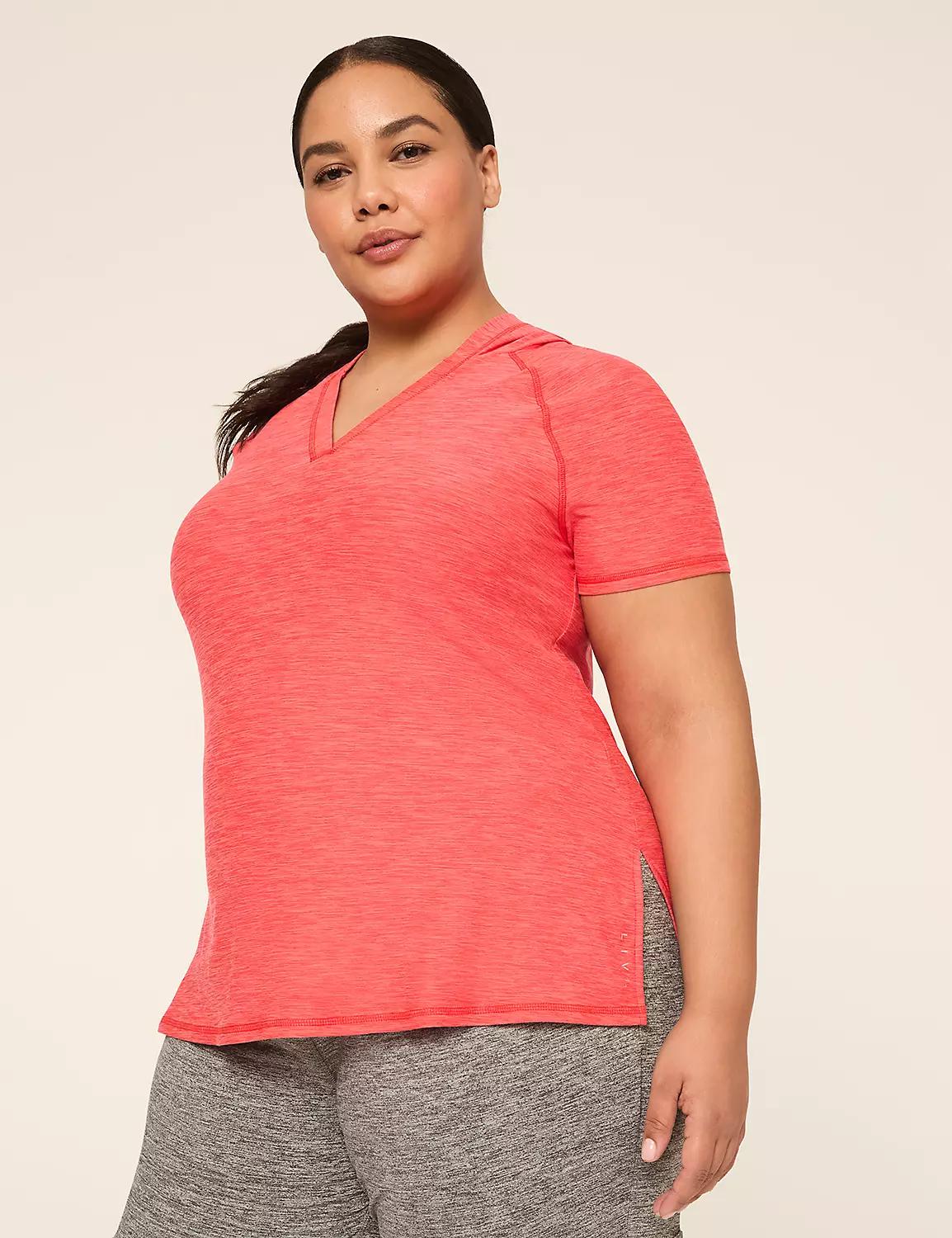 LIVI Soft Short-Sleeve Marl Hoodie Product Image