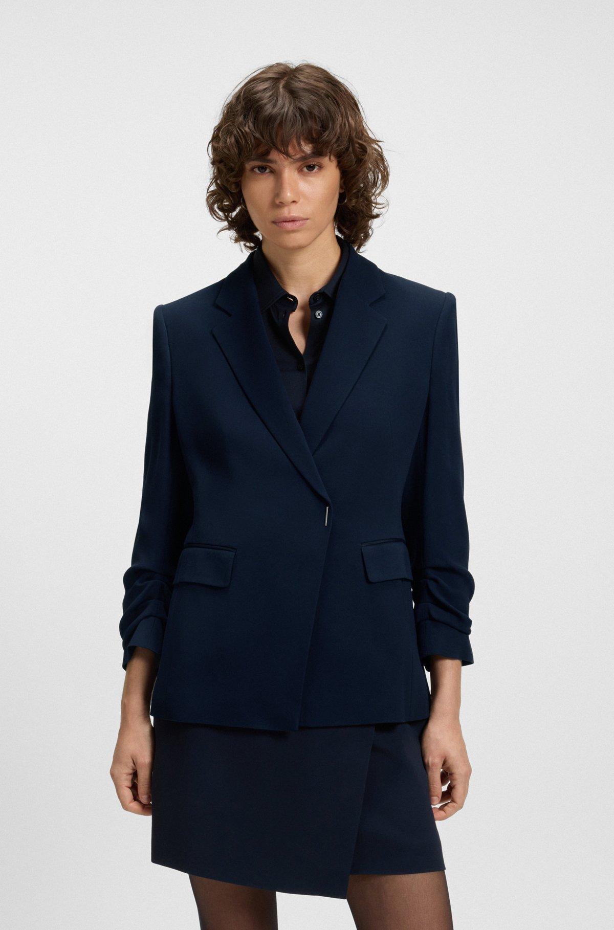 Slim-fit blazer with press-stud closure Product Image