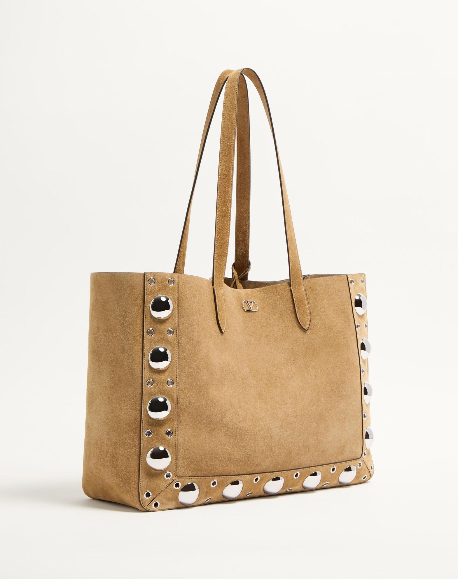 Valentino Garavani Nellcôte Large Suede Shopping Bag Product Image