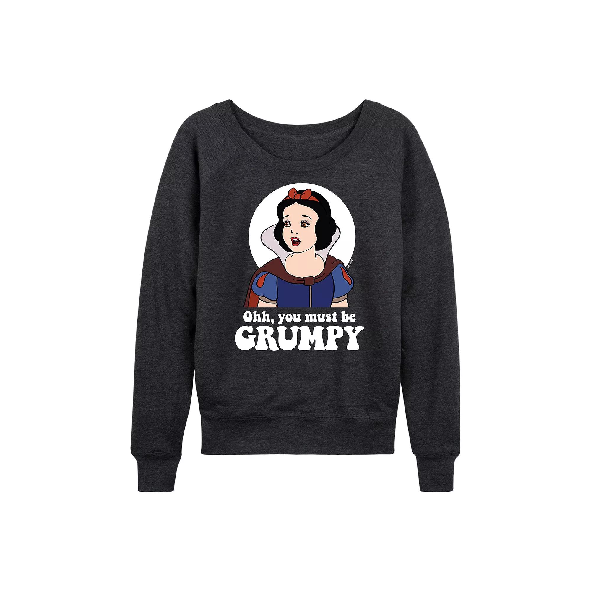 Disney's Snow White and the Seven Dwarfs Women's Grumpy French Terry Long Sleeve Tee, Girl's,  Product Image