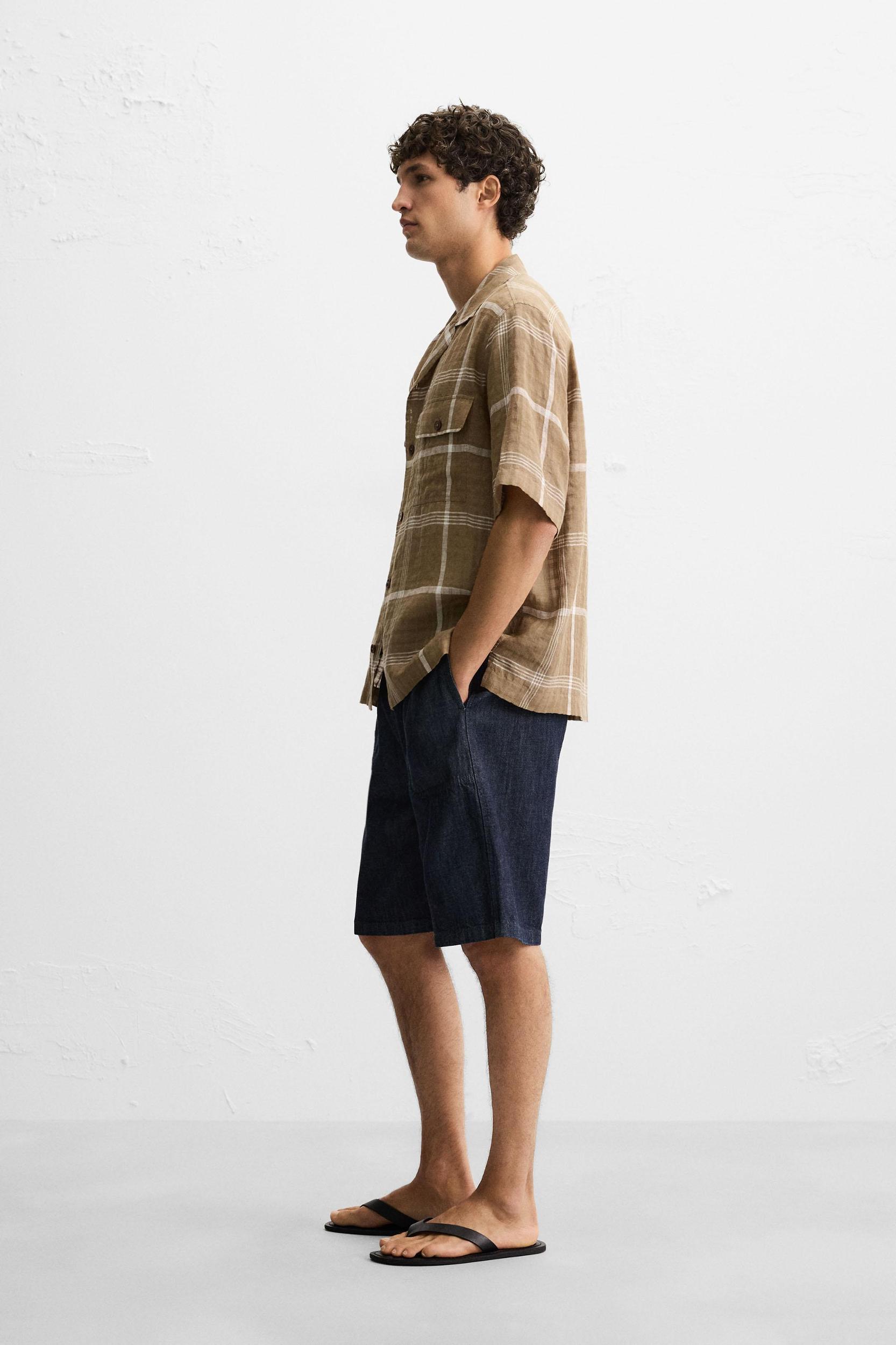 PLAID LINEN - COTTON SHIRT Product Image