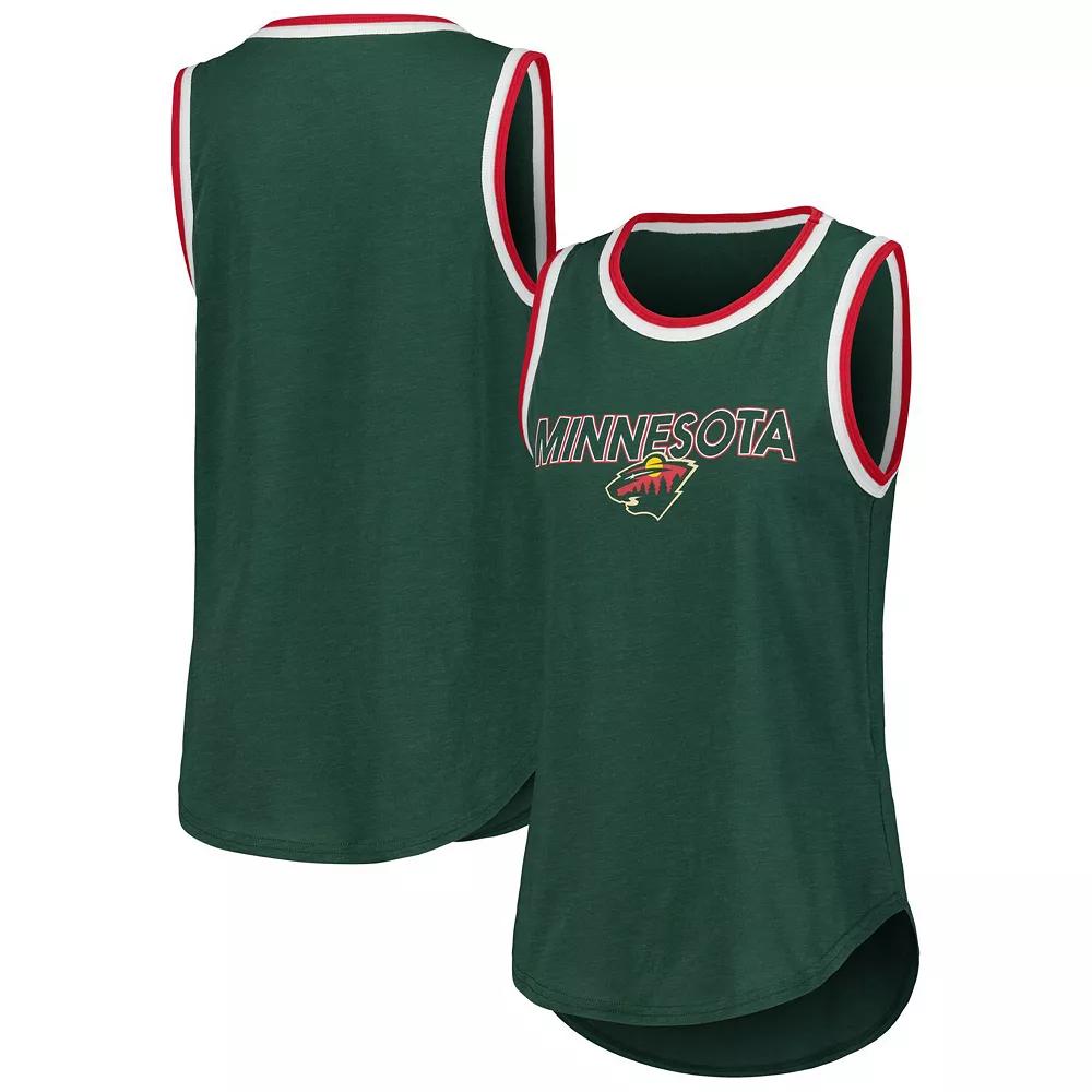 Women's G-III 4Her by Carl Banks Green Minnesota Wild Strategy Tank Top,  Product Image