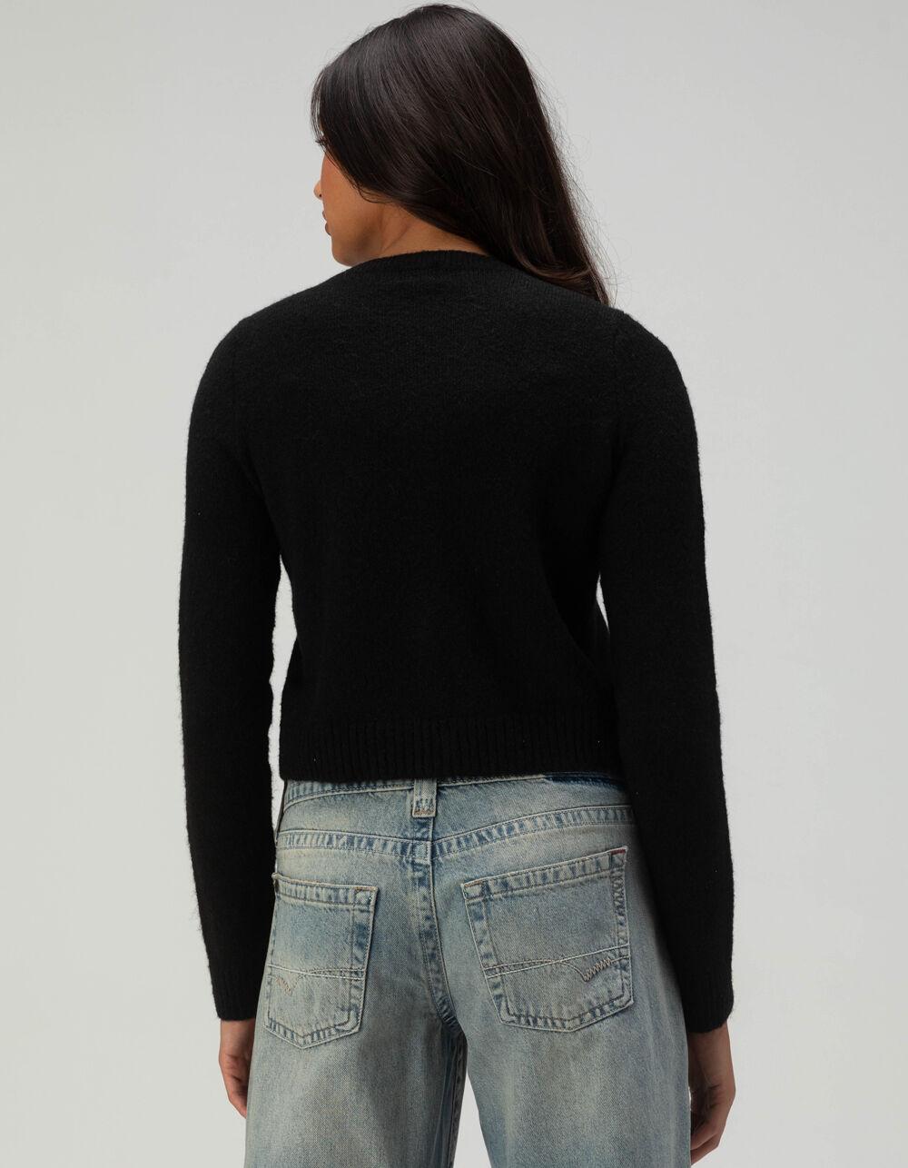 BDG Urban Outfitters Cozy Crewneck Womens Cardigan - BLACK Product Image