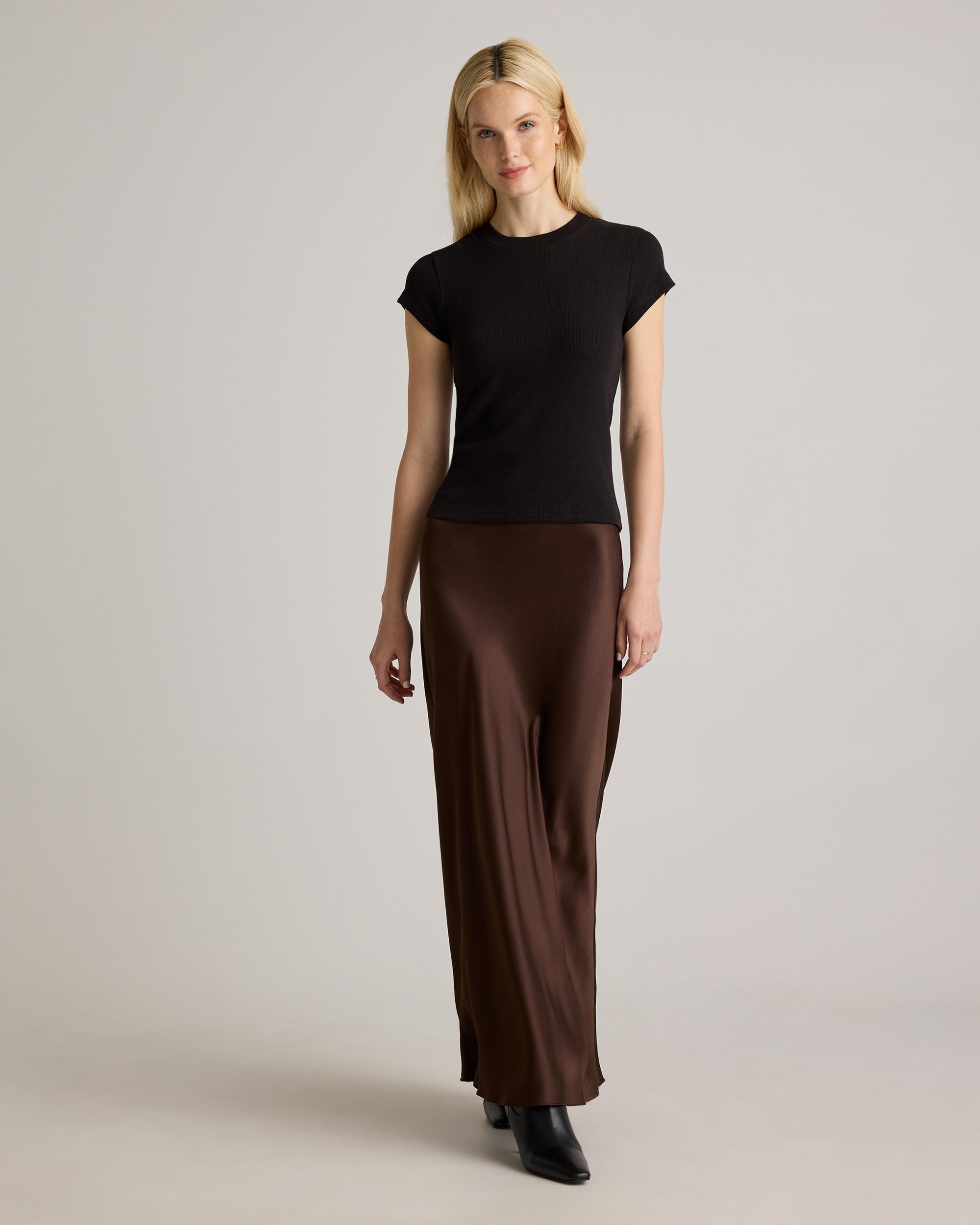 Quince | Women's Micro-Rib Crewneck T-Shirt Organic Cotton Product Image