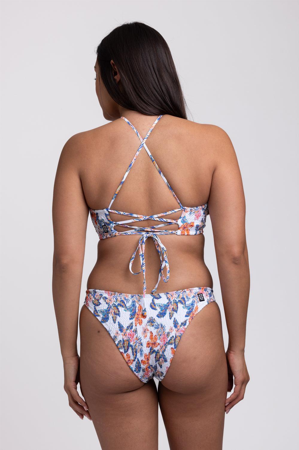 Kelia Smocked Bikini Bottom - Palm Female Product Image