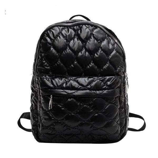 Jade Metallic Puffer Backpack Product Image
