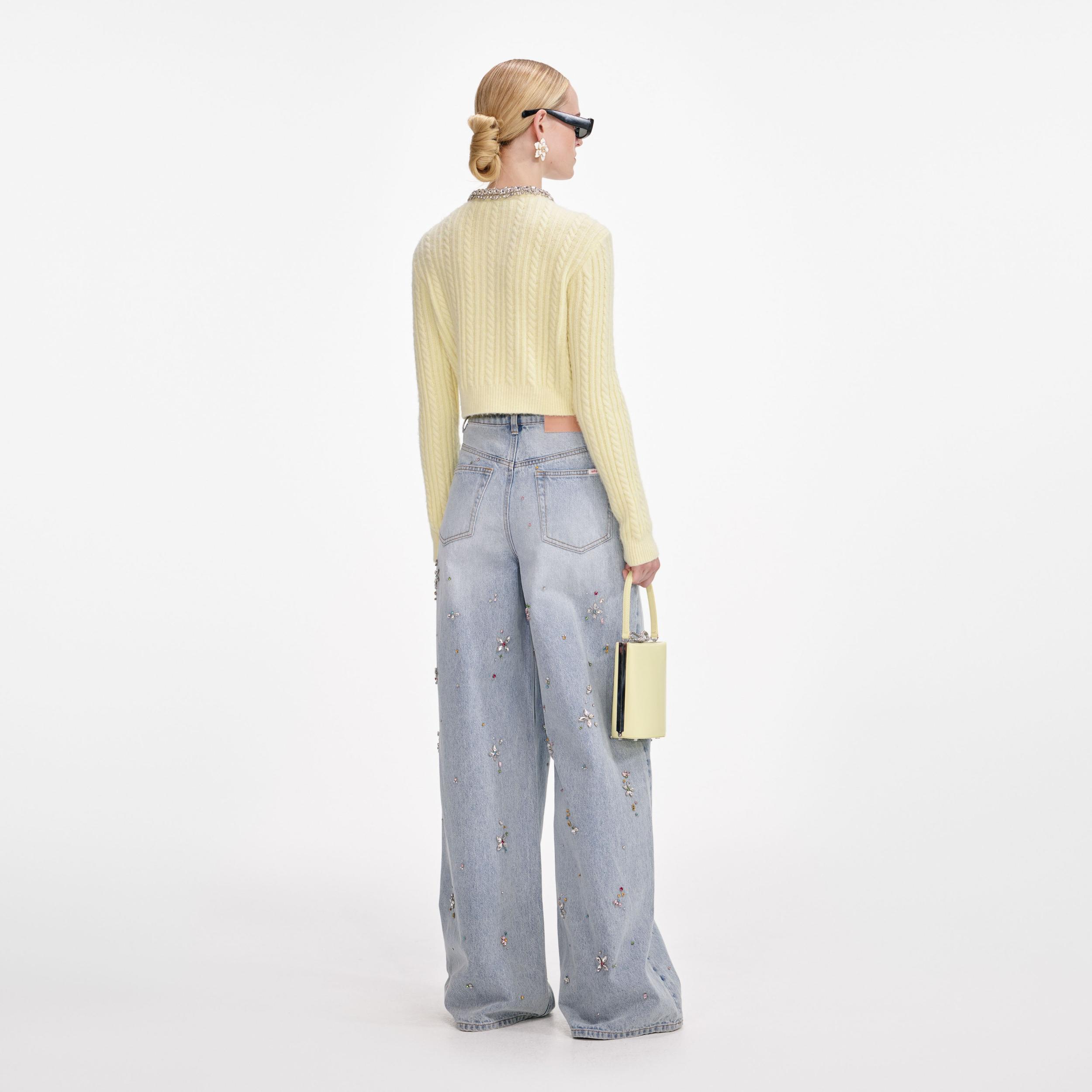 Yellow Alpaca Cardigan Product Image