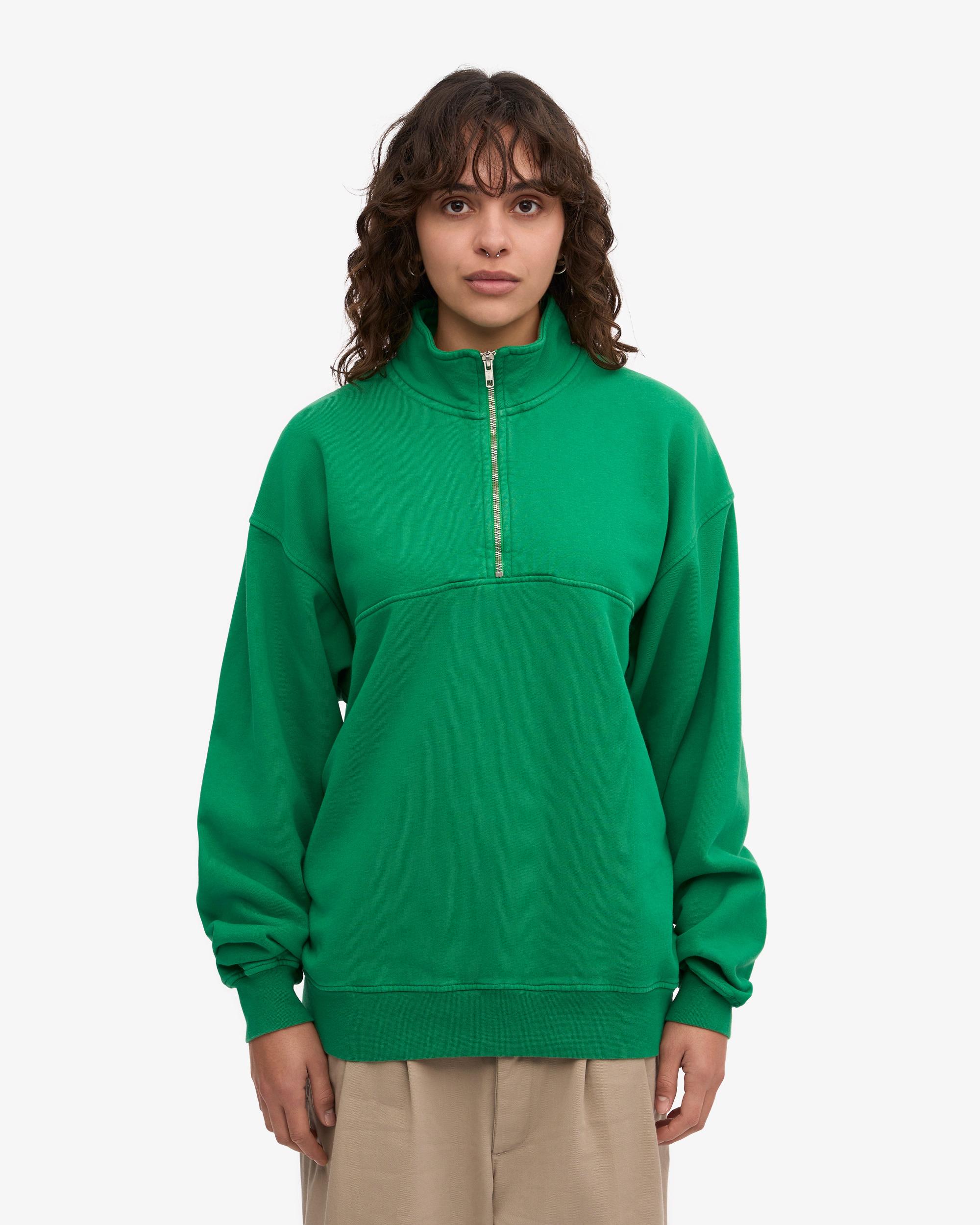 Organic Quarter Zip - Kelly Green Product Image