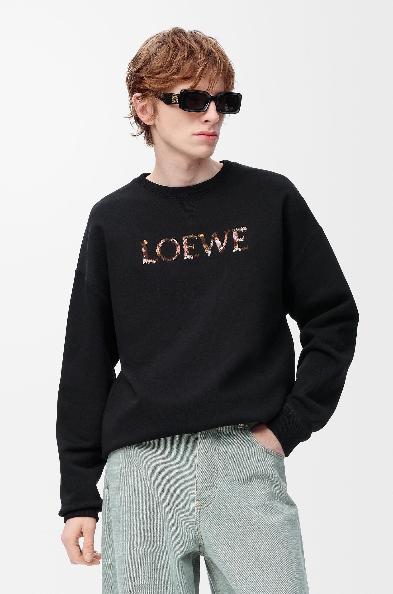 Regular fit sweatshirt in cotton Product Image