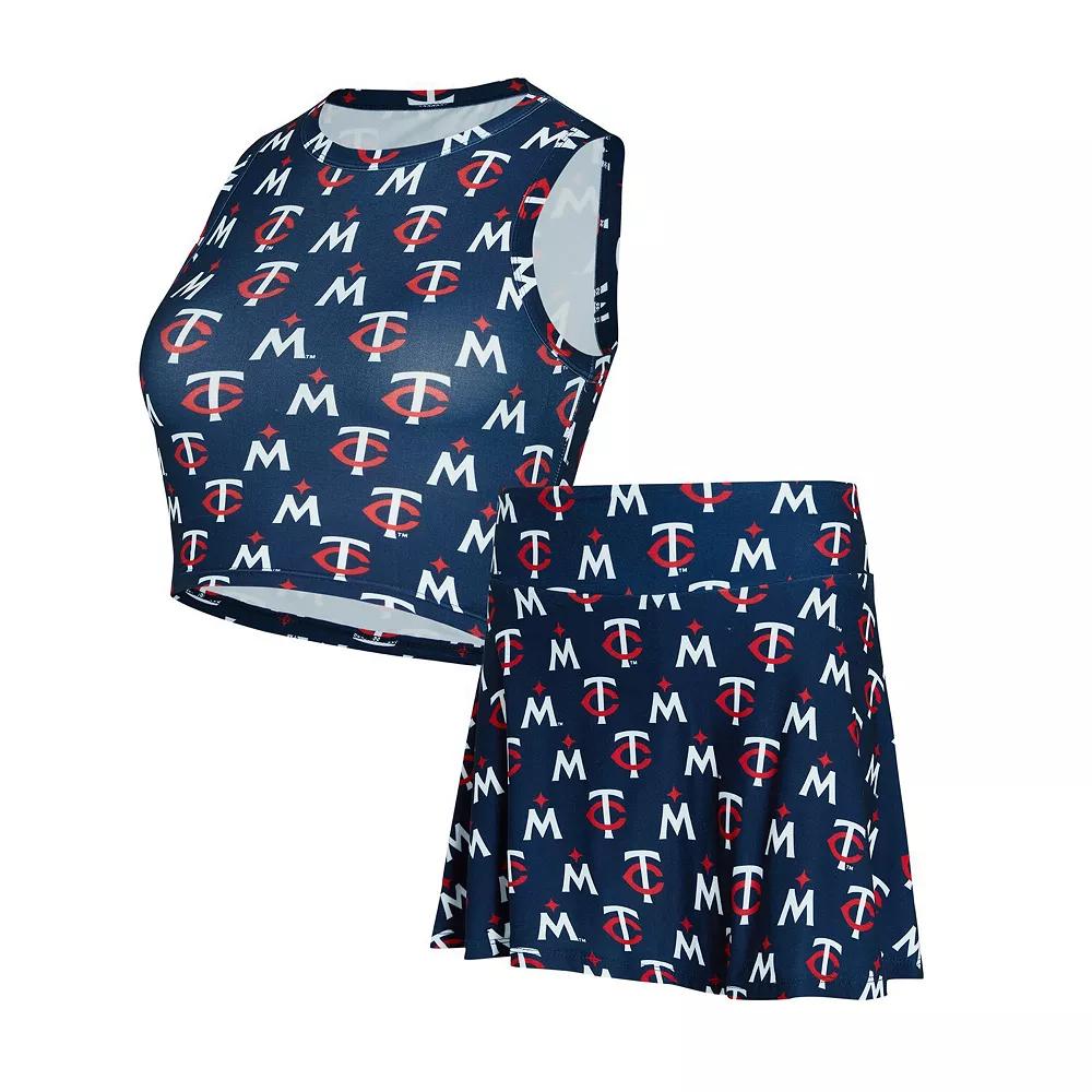 Women's Concepts Sport Navy Minnesota Twins Knit Tank Top & Skort Set,  Product Image