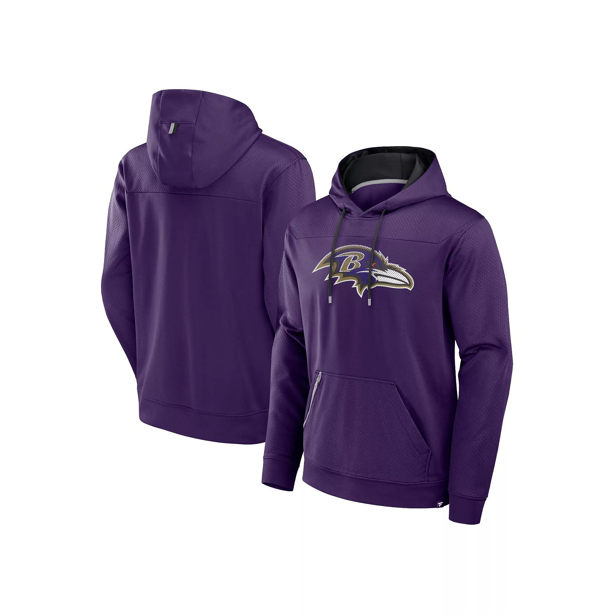 Men's Fanatics Purple Baltimore Ravens Defender Pullover Hoodie, Size: Large Product Image