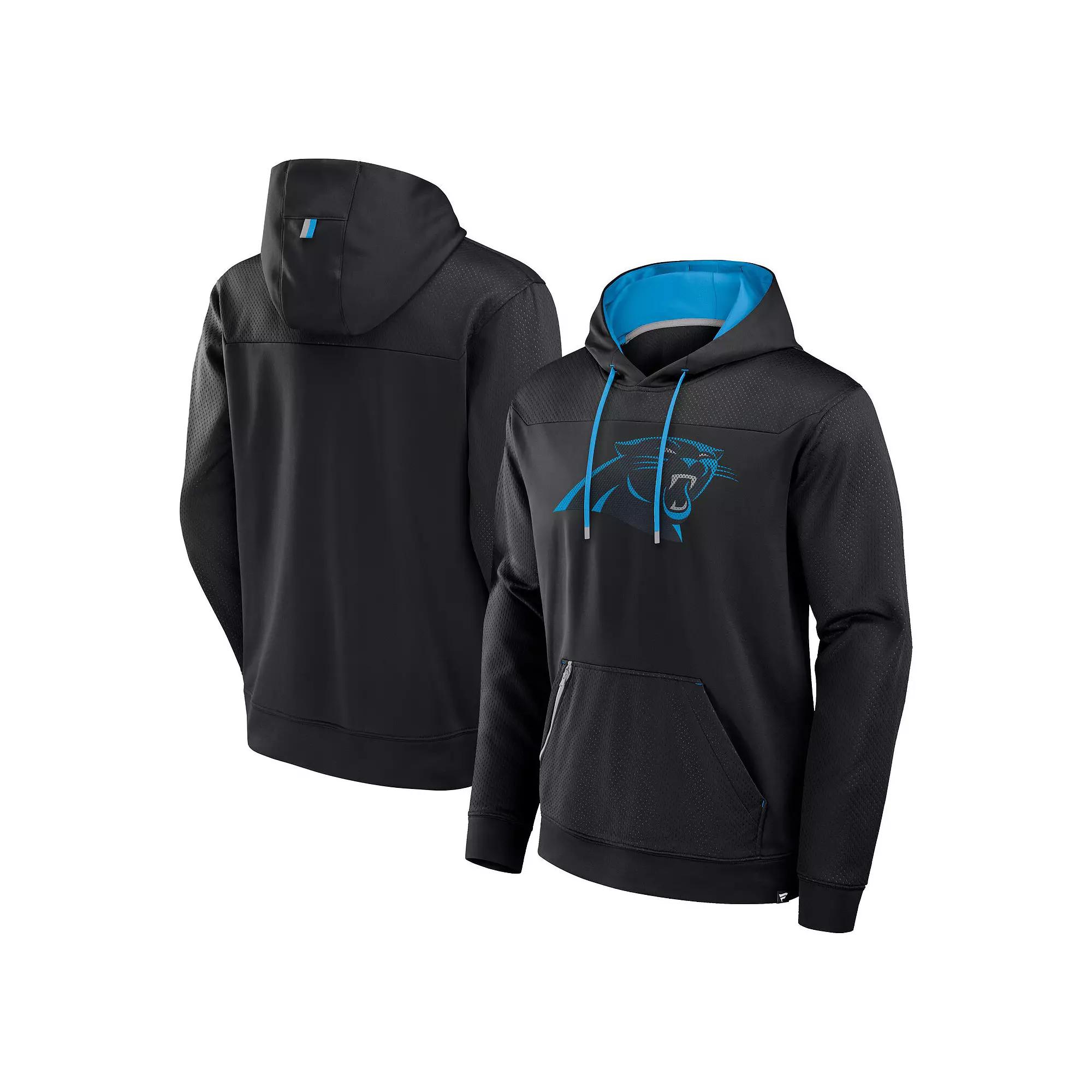 Men's Fanatics Black Carolina Panthers Defender Pullover Hoodie, Size: Medium Product Image