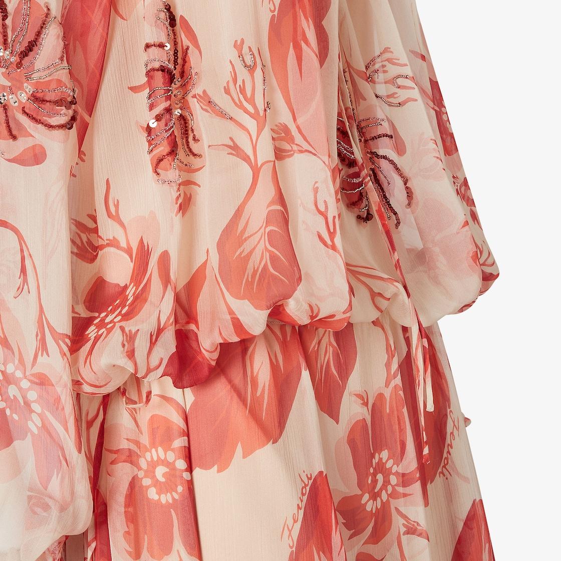 DressPrinted silk chiffon dress Product Image