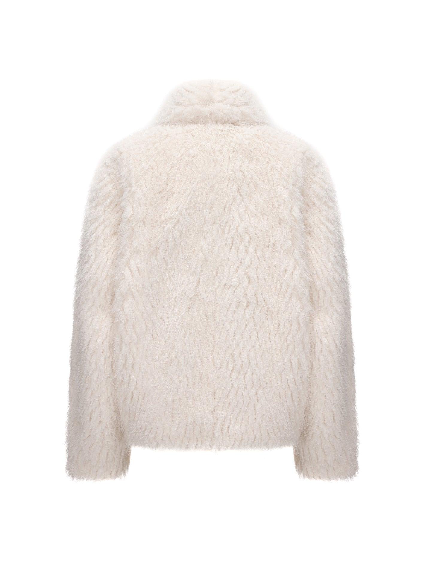 Alyssa Fur Coat (White) Product Image