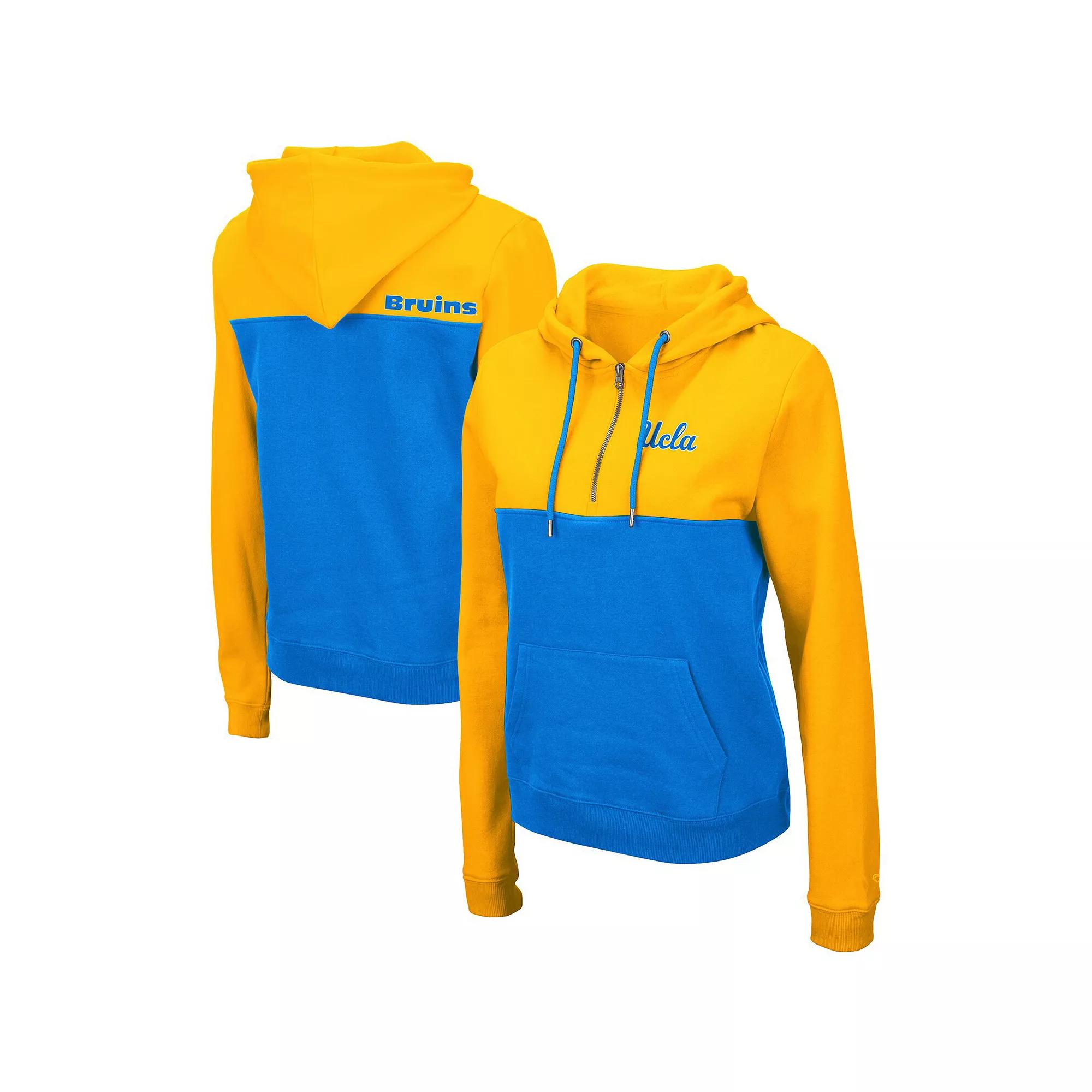 Women's Colosseum Gold/Blue UCLA Bruins Aidan Lightweight Half-Zip Hoodie,  Product Image