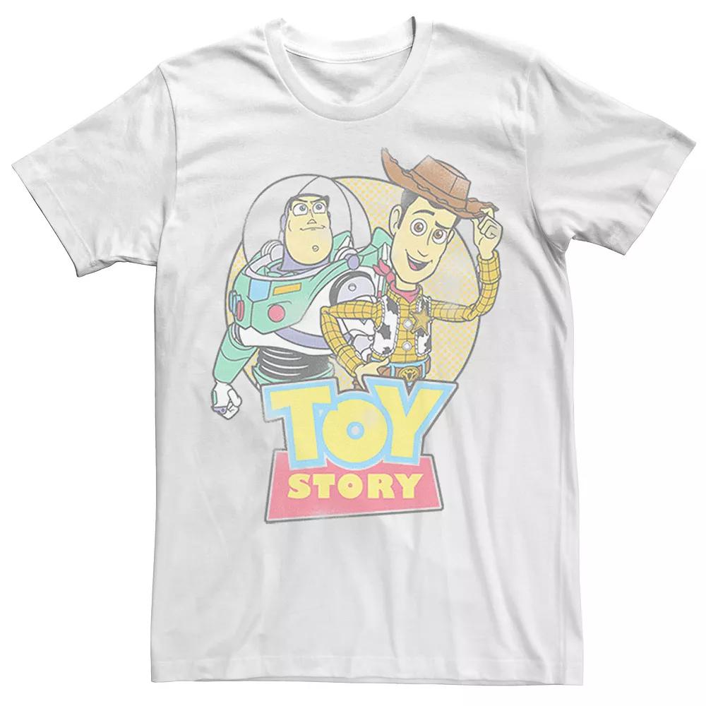 Disney / Pixar's Toy Story Buzz Lightyear & Woody Men's Distressed Retro Tee,  Product Image