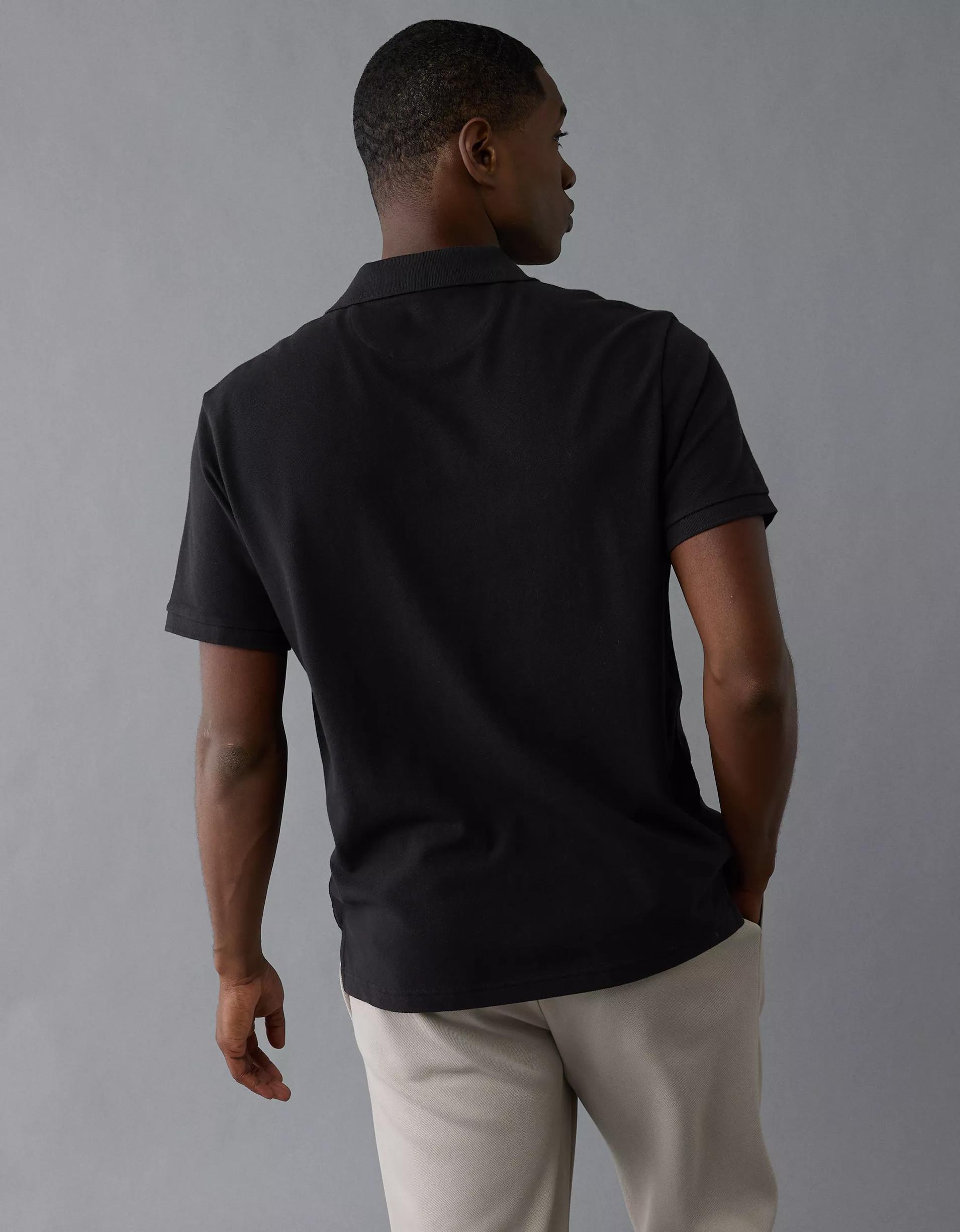 AE Lived-In Stretch Pique Polo Shirt Product Image