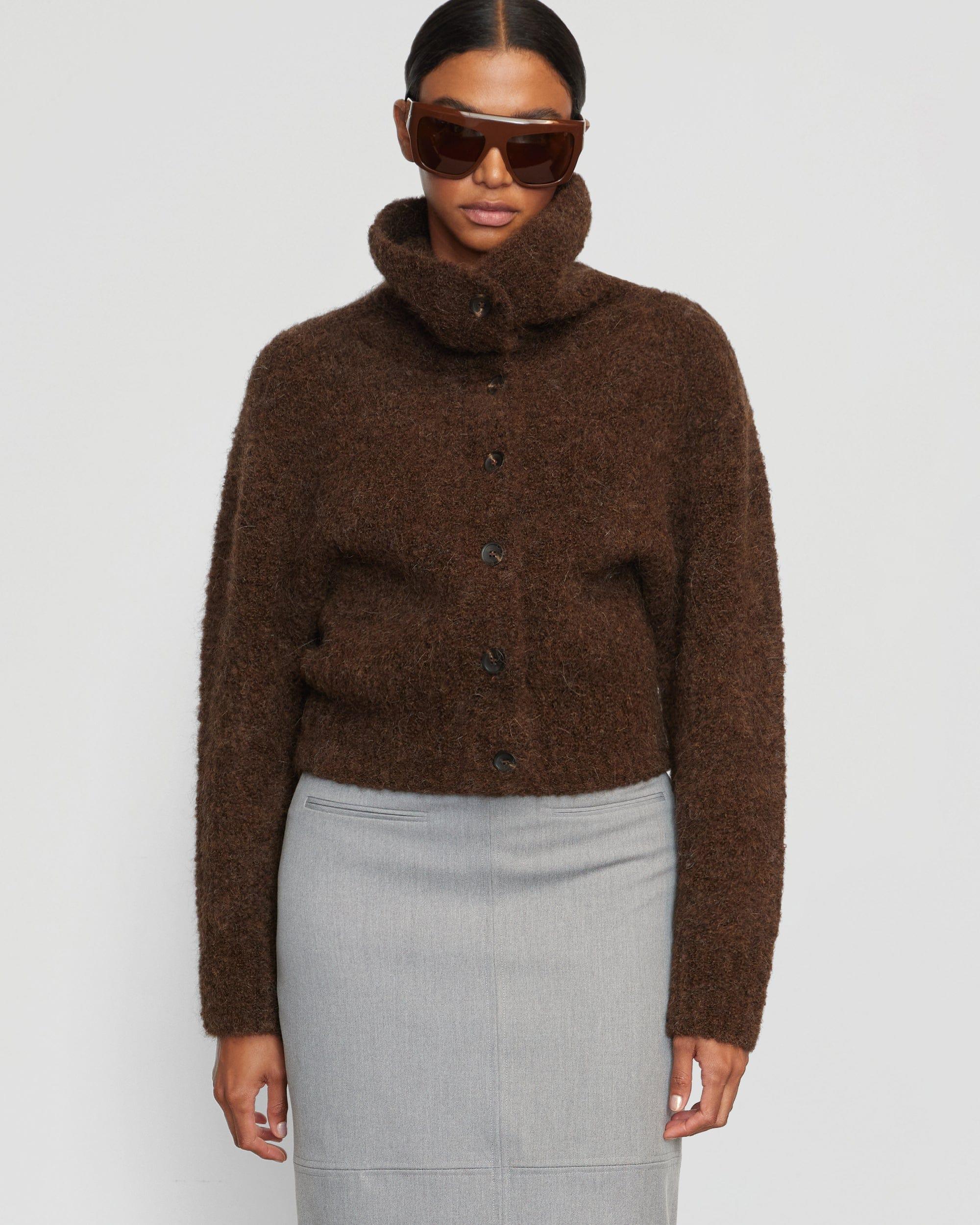 Sacha Fuzzy Alpaca-Wool Cardigan Product Image