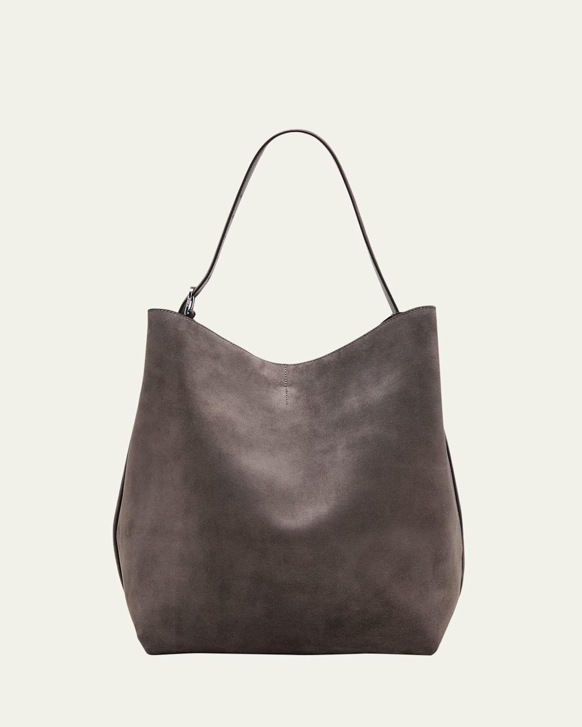 Womens Suede Belted Tote Bag Product Image
