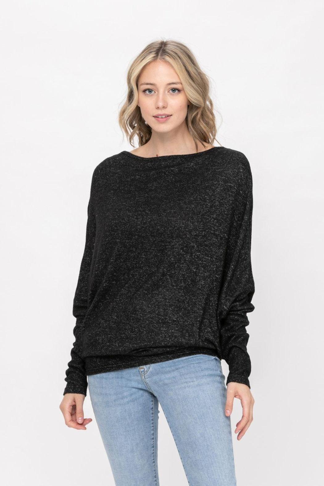 Casual Pullover Dolman Batwing Sweater Product Image