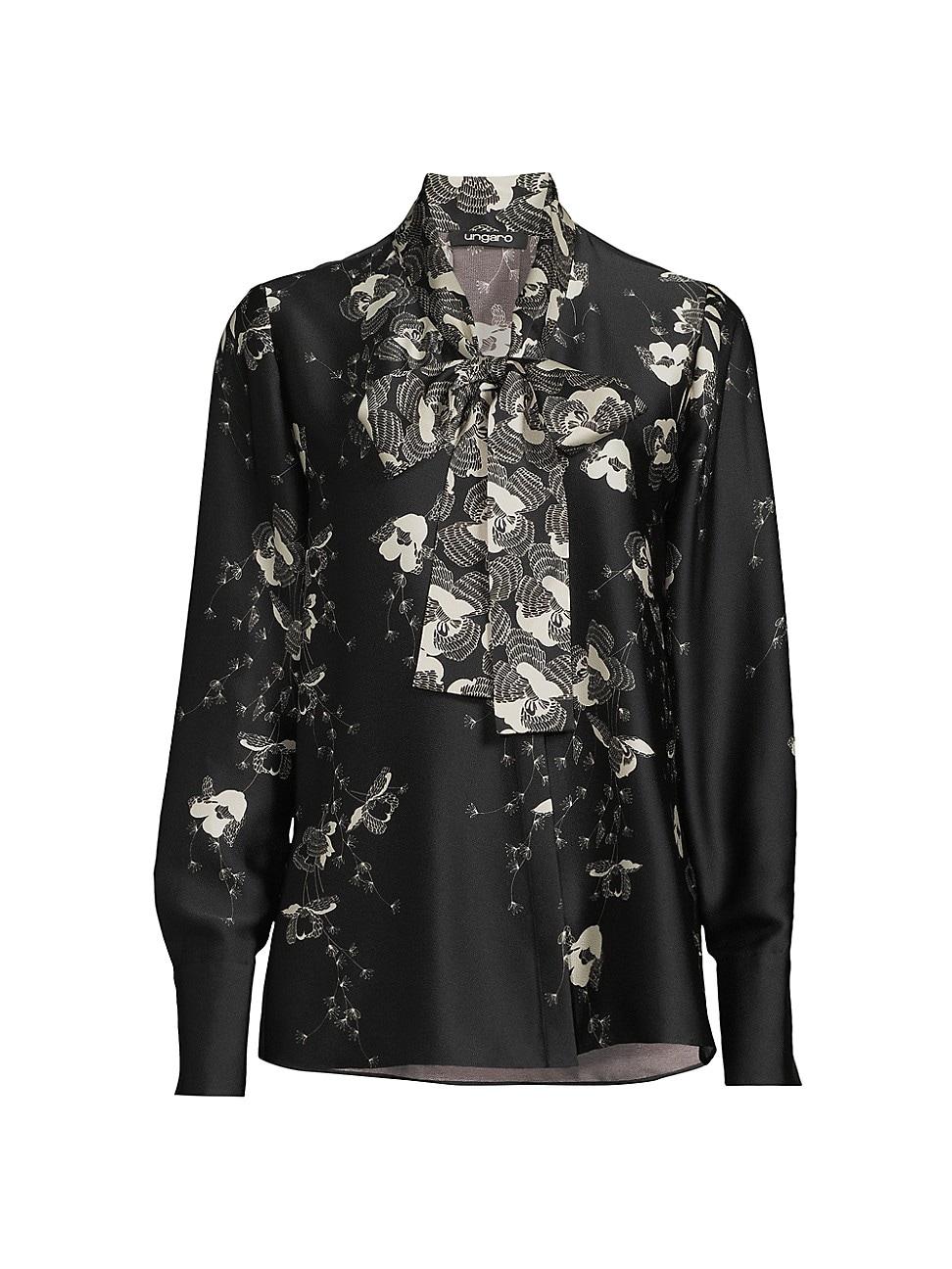 Womens Knoxie Floral Tieneck Blouse Product Image