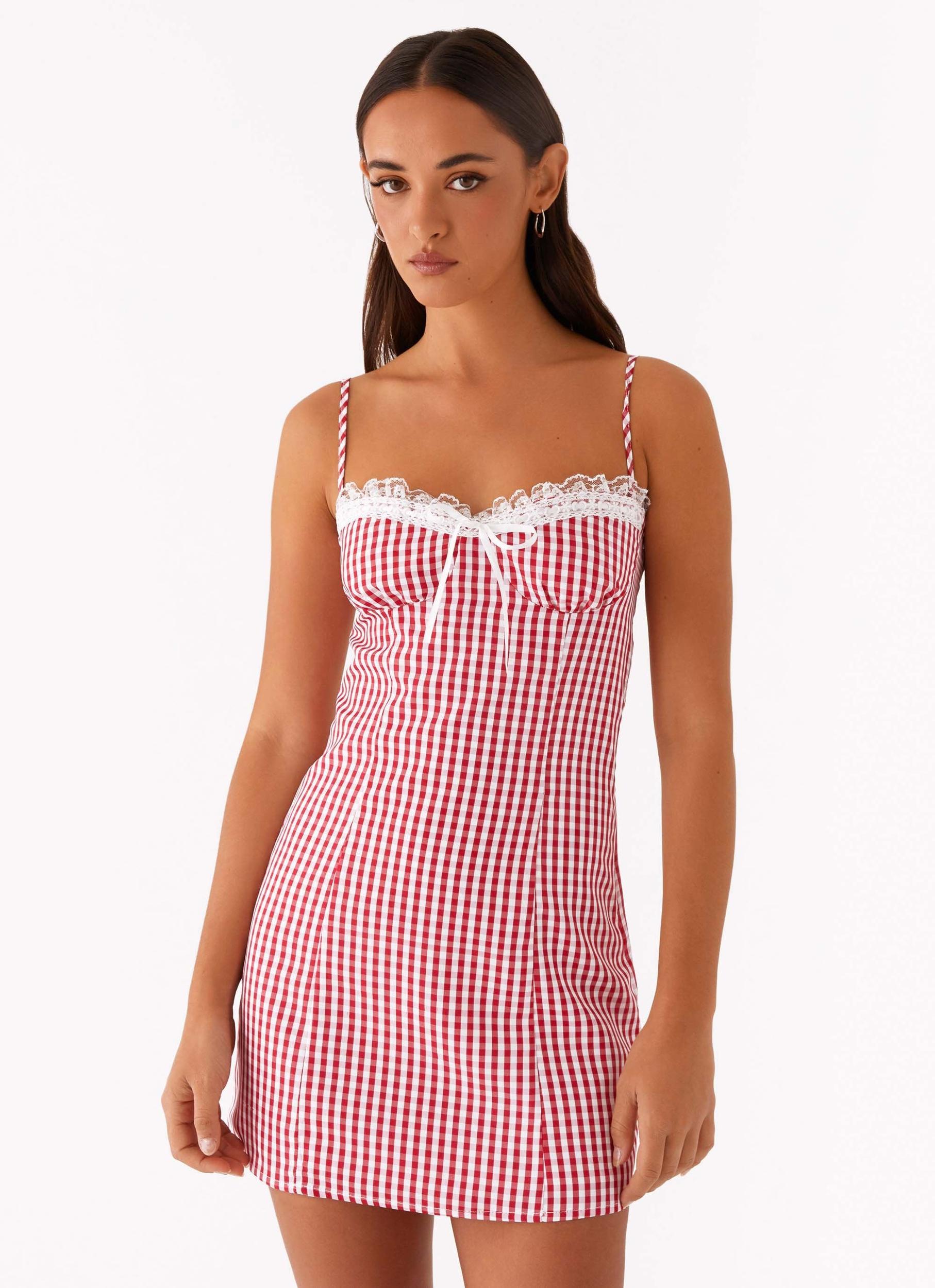 Bellissima Bustier Mini Dress - Red Product Image