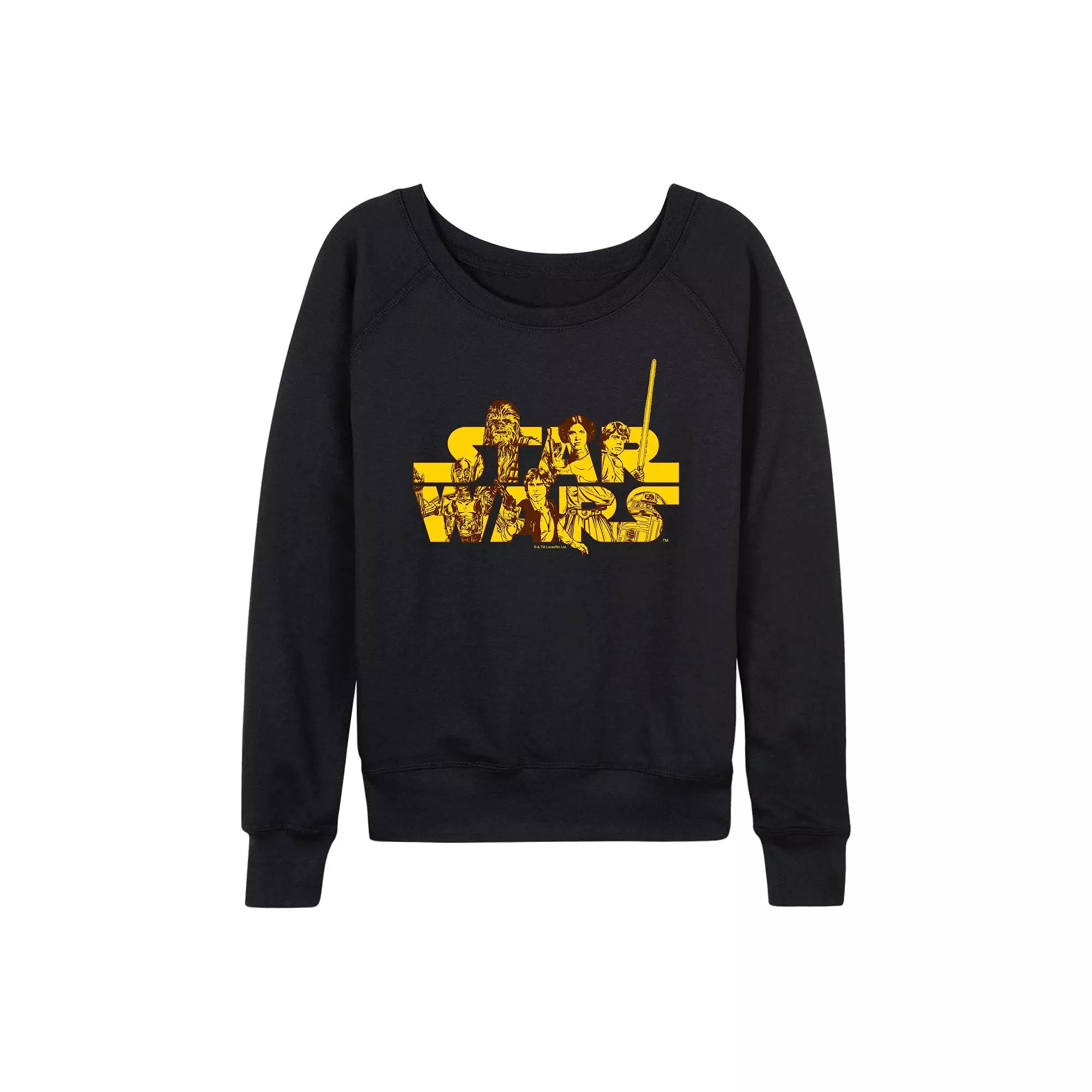 Women's Star Wars Group Logo French Terry Long Sleeve Tee,  Product Image