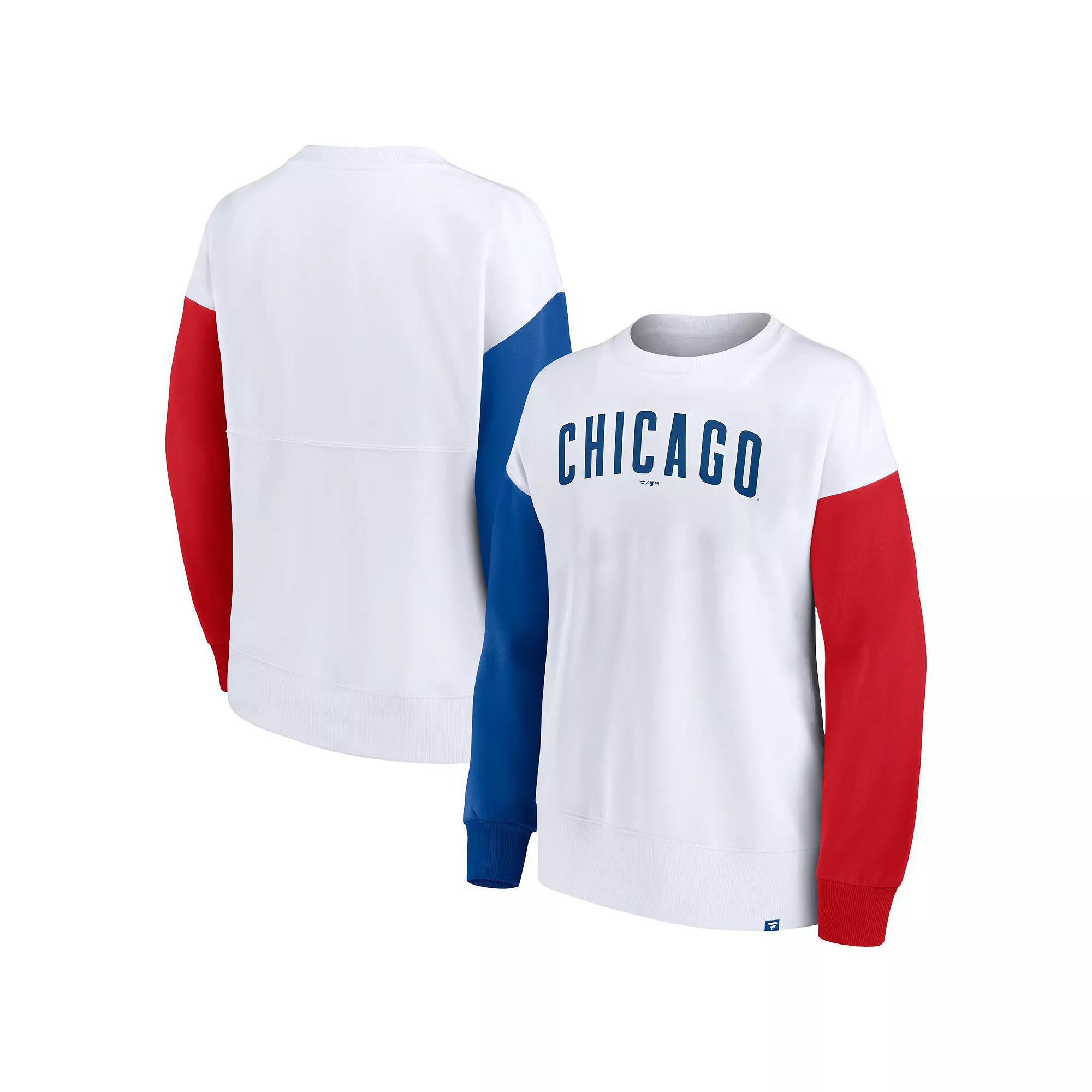 Women's Fanatics Branded White Chicago Cubs Series Pullover Sweatshirt,  Product Image