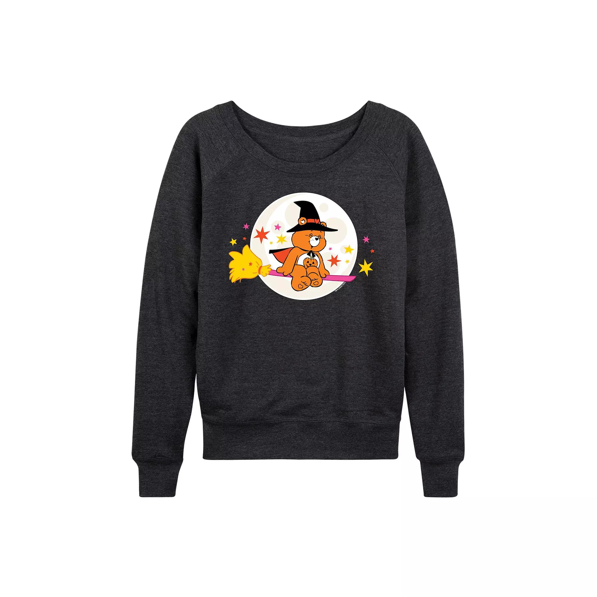 Women's Care Bears Halloween Witch French Terry Long Sleeve Tee,  Product Image
