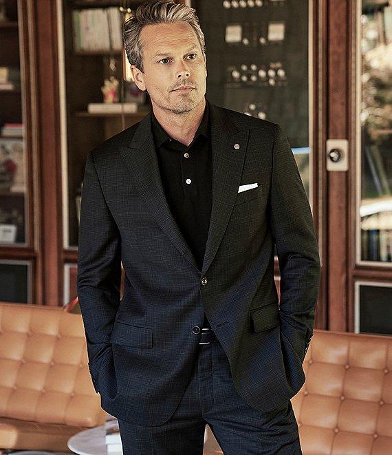 Hart Schaffner Marx New York Modern Fit Flat Front Fancy Pattern 2-Piece Suit Product Image