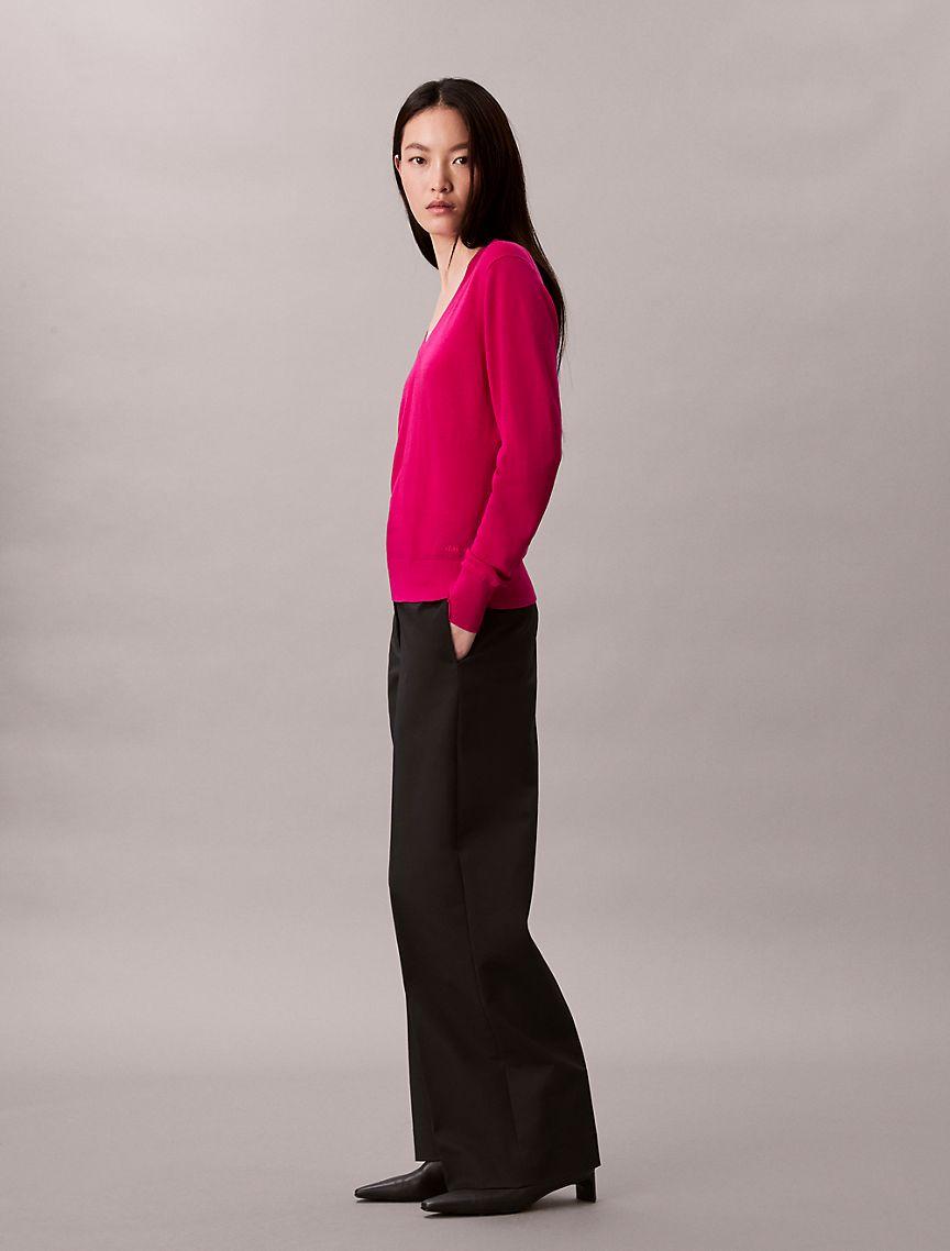 Merino Wool V-Neck Sweater Product Image