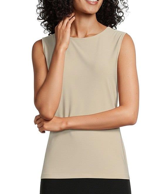 Preston & York Selena Crew Neck Sleeveless Knit Tank Product Image