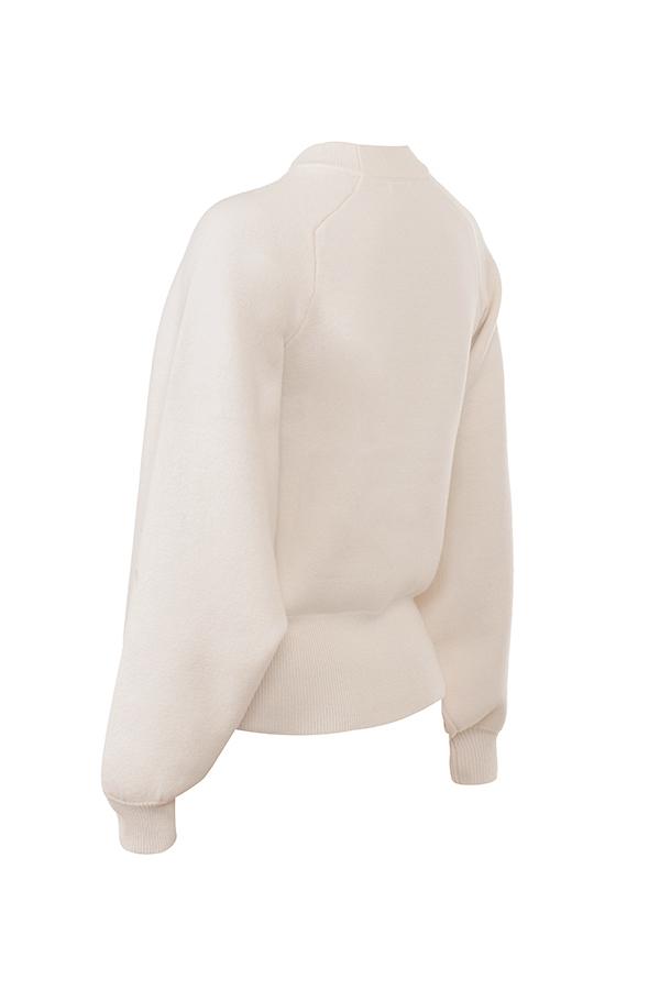 Cressida  cream wool cashmere heavy knit sweater Product Image