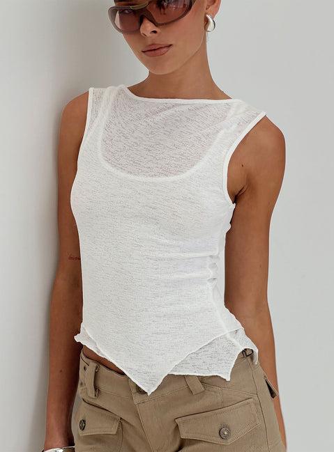 Lefort Tank Top White Product Image